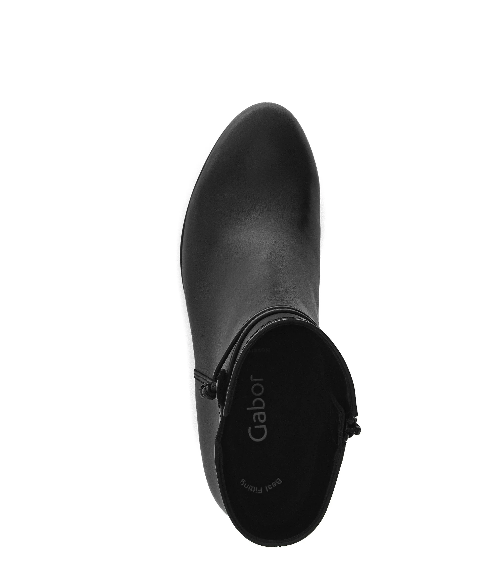 Bottines noires en cuir lisse - Image 3