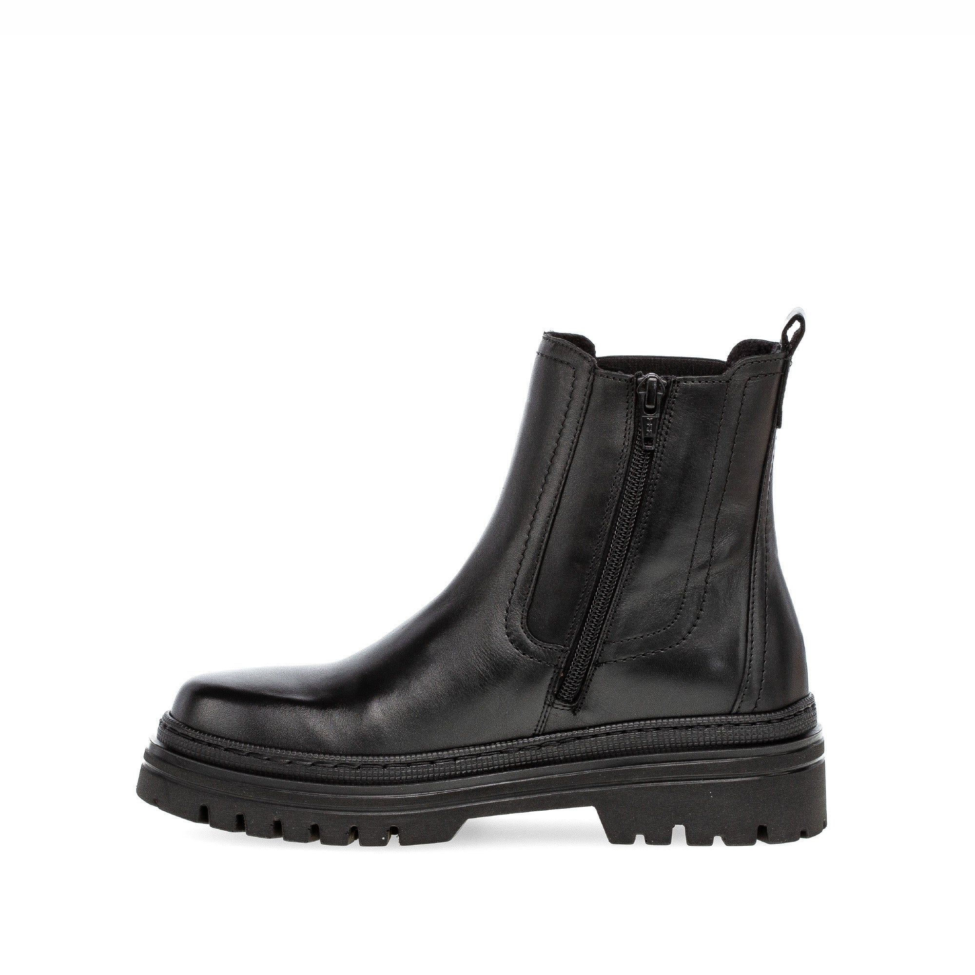 Bottines noires en cuir lisse - Image 2