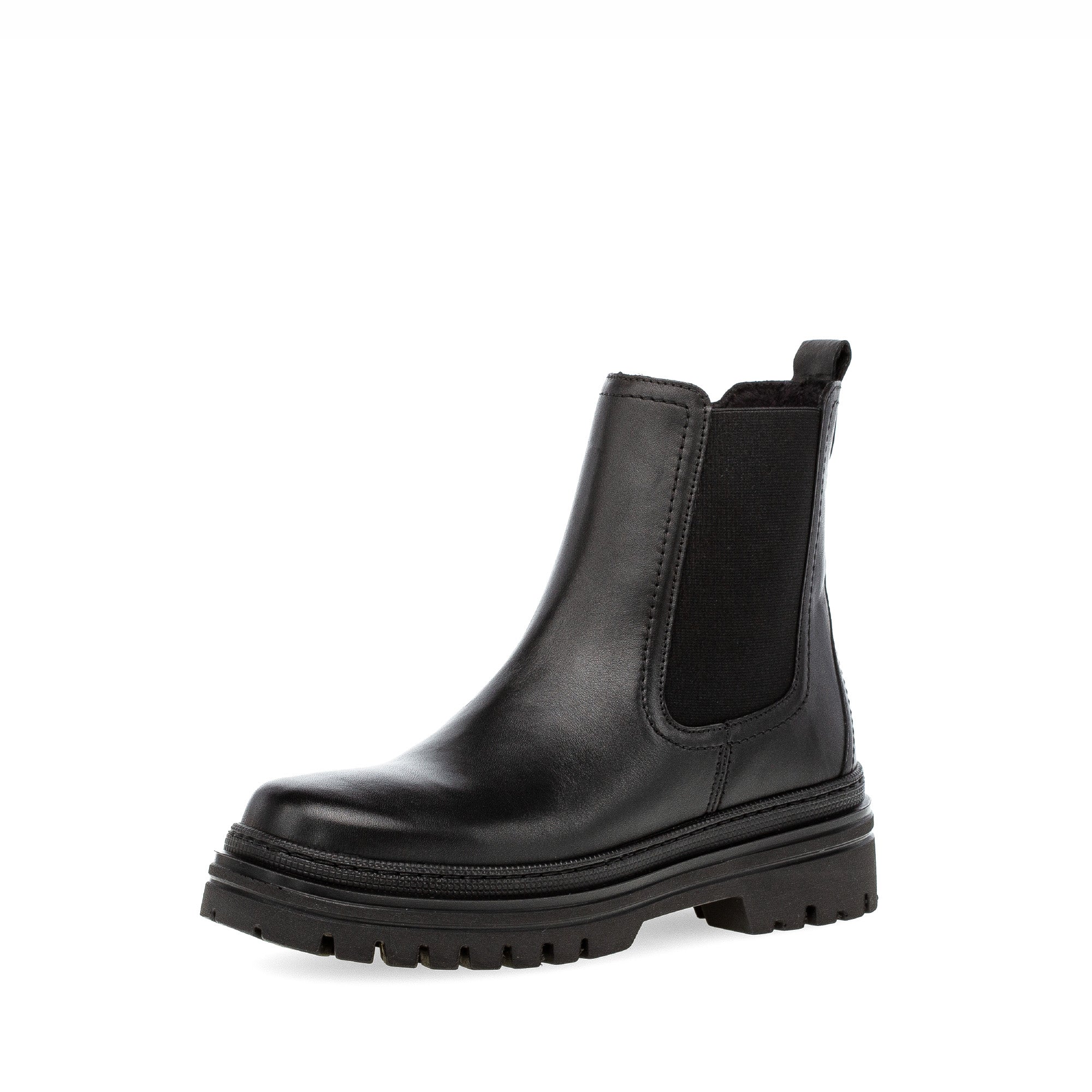Bottines noires en cuir lisse - Image 3