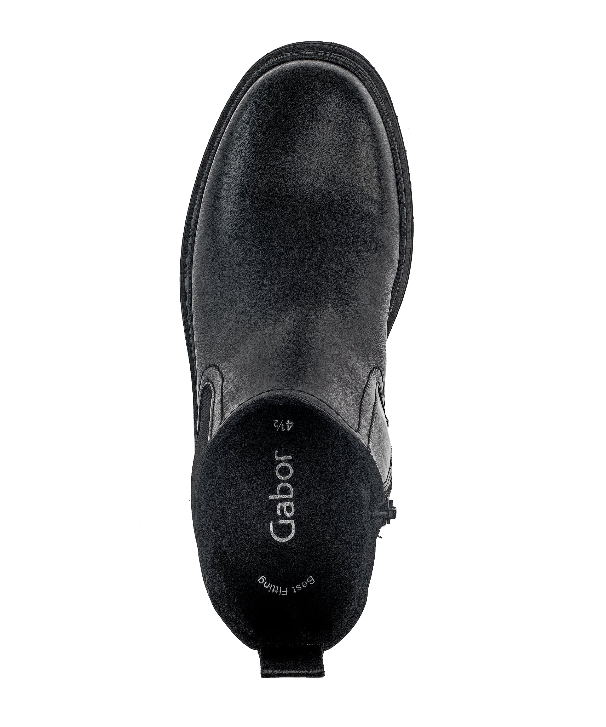 Bottines noires en cuir lisse - Image 4