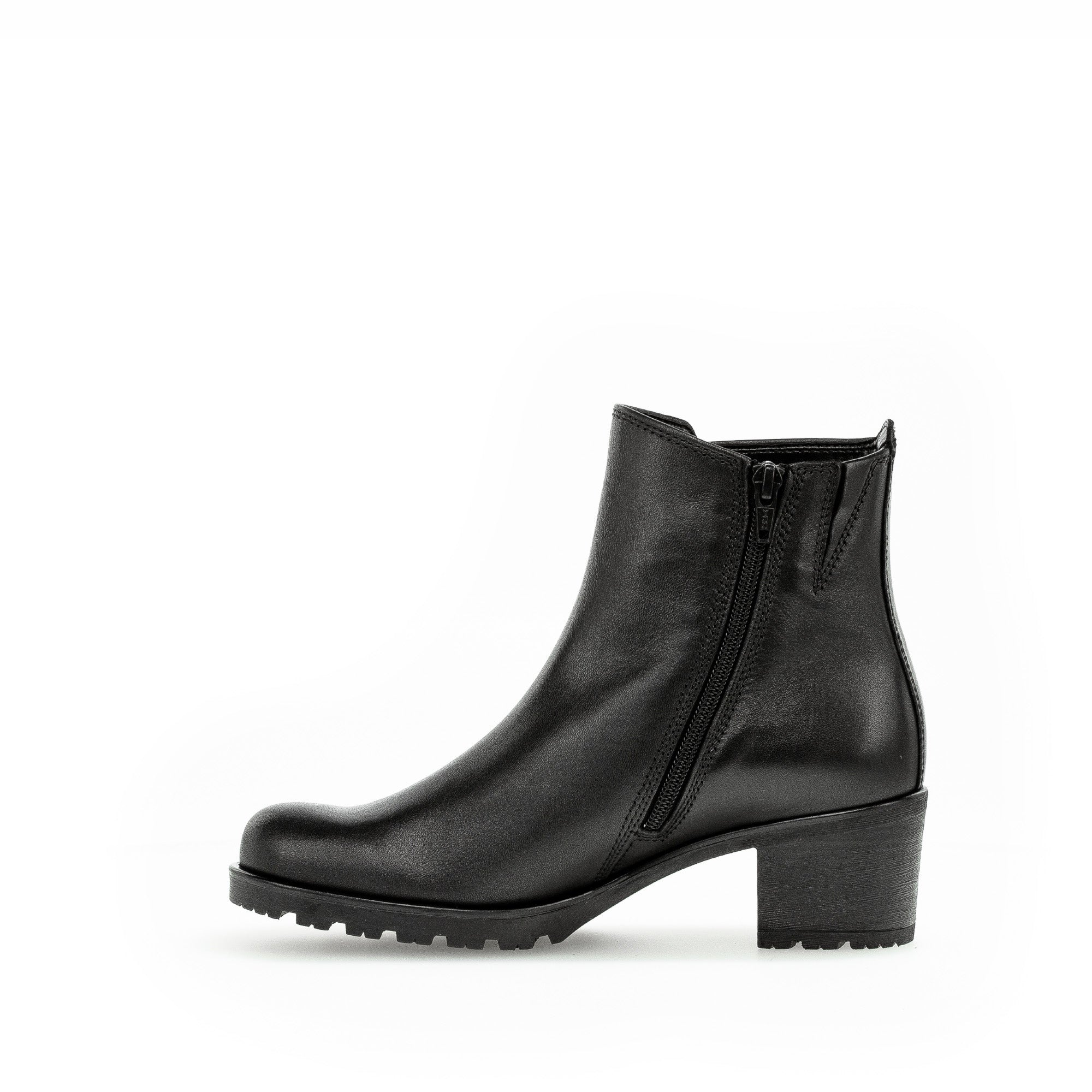 Bottines noires en cuir lisse - Image 2
