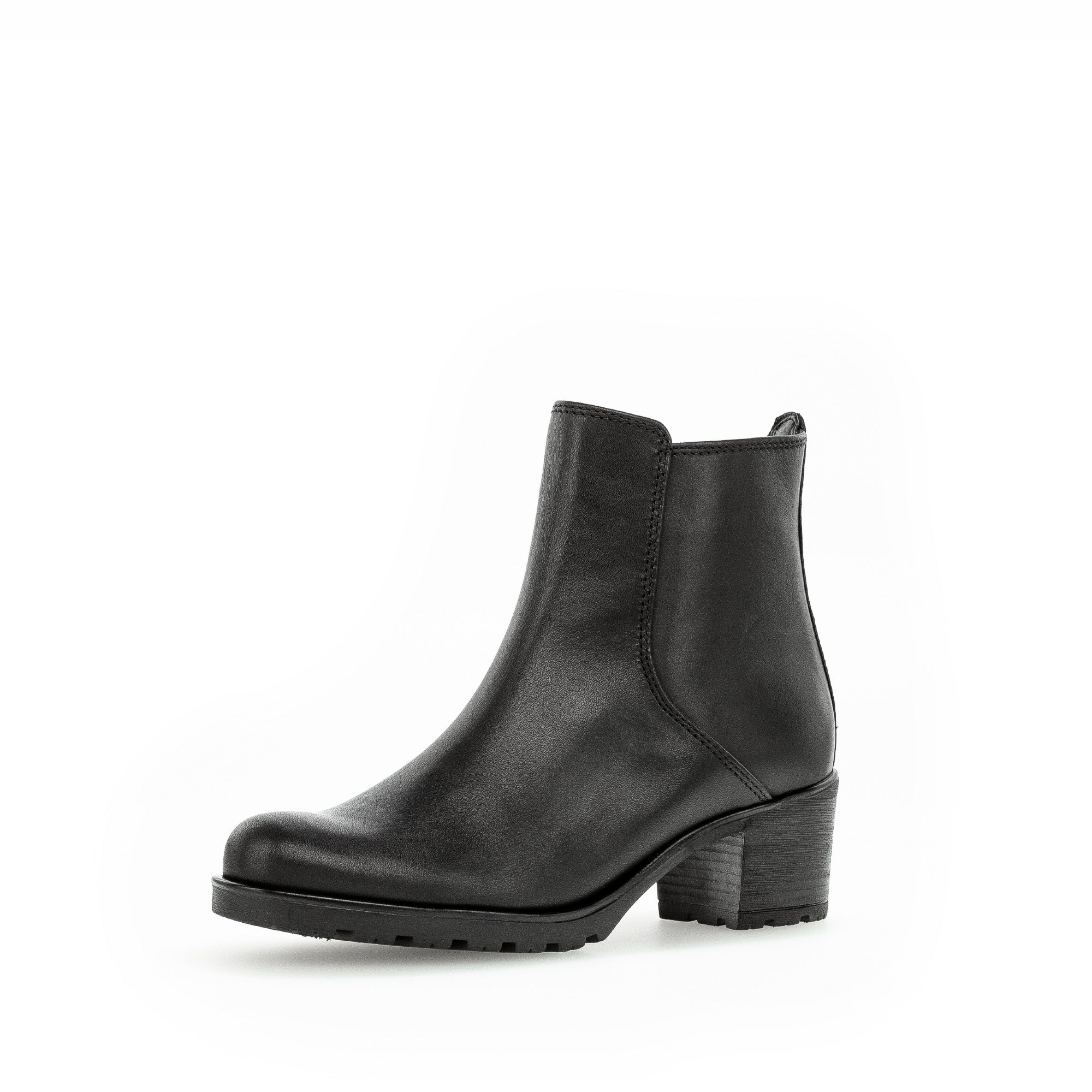 Bottines noires en cuir lisse - Image 3