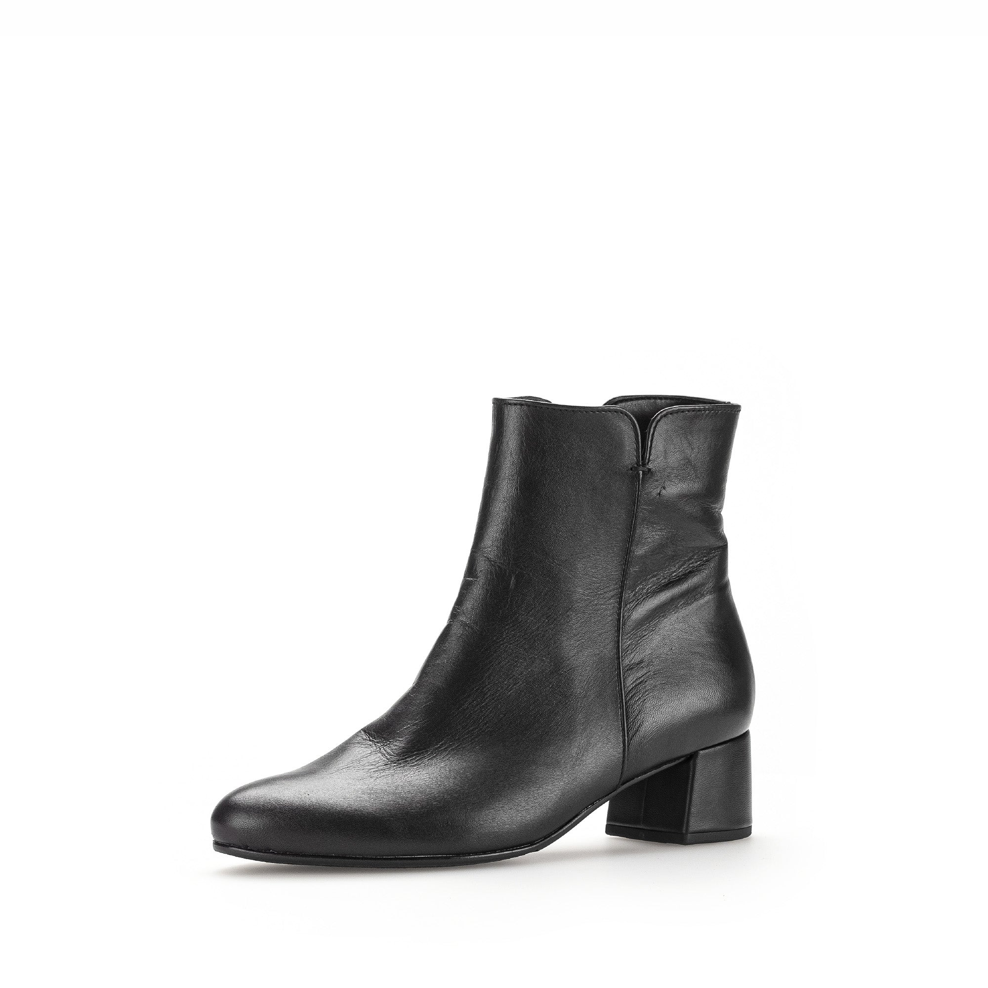 Bottines noires en cuir lisse - Image 3