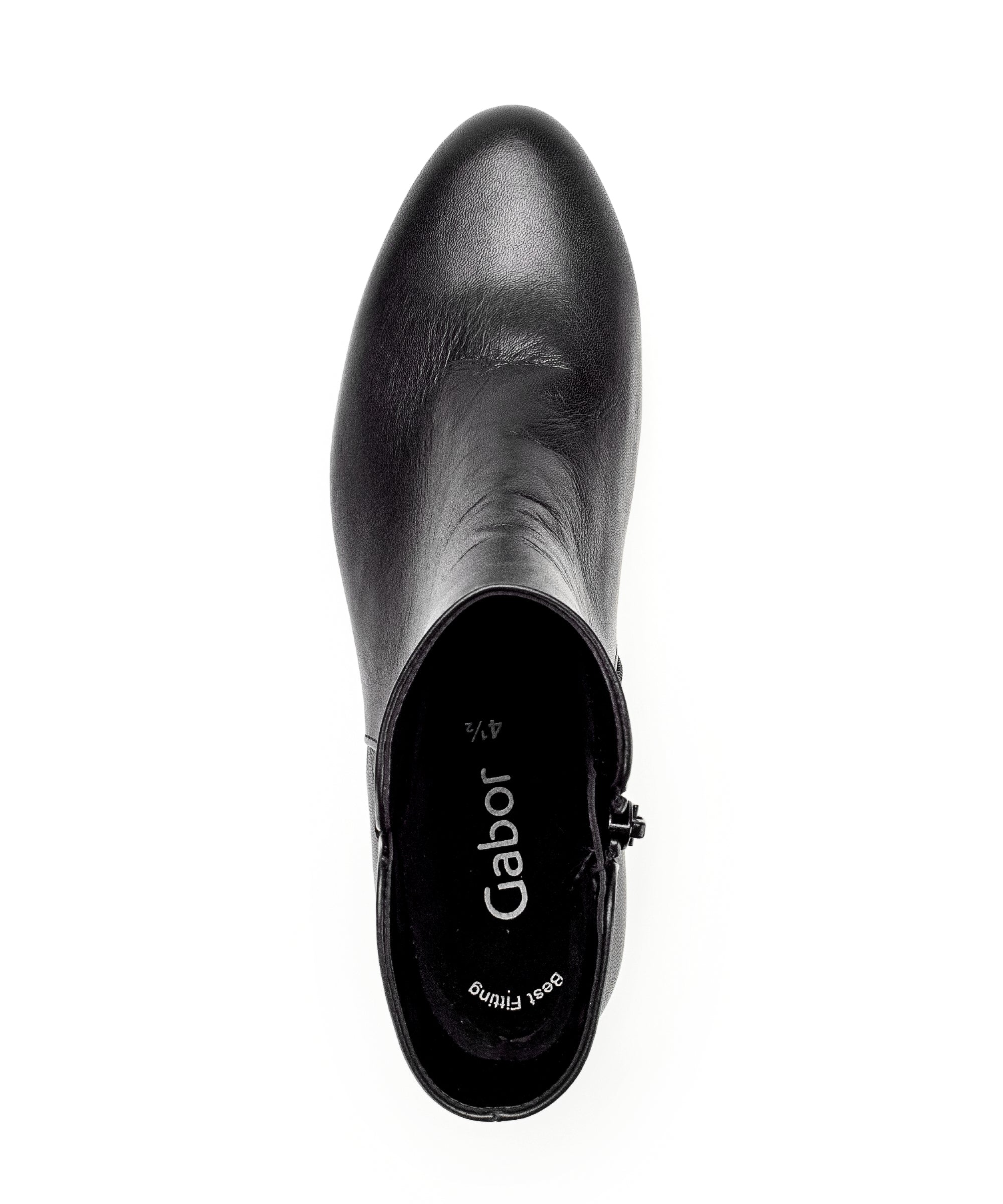 Bottines noires en cuir lisse - Image 4