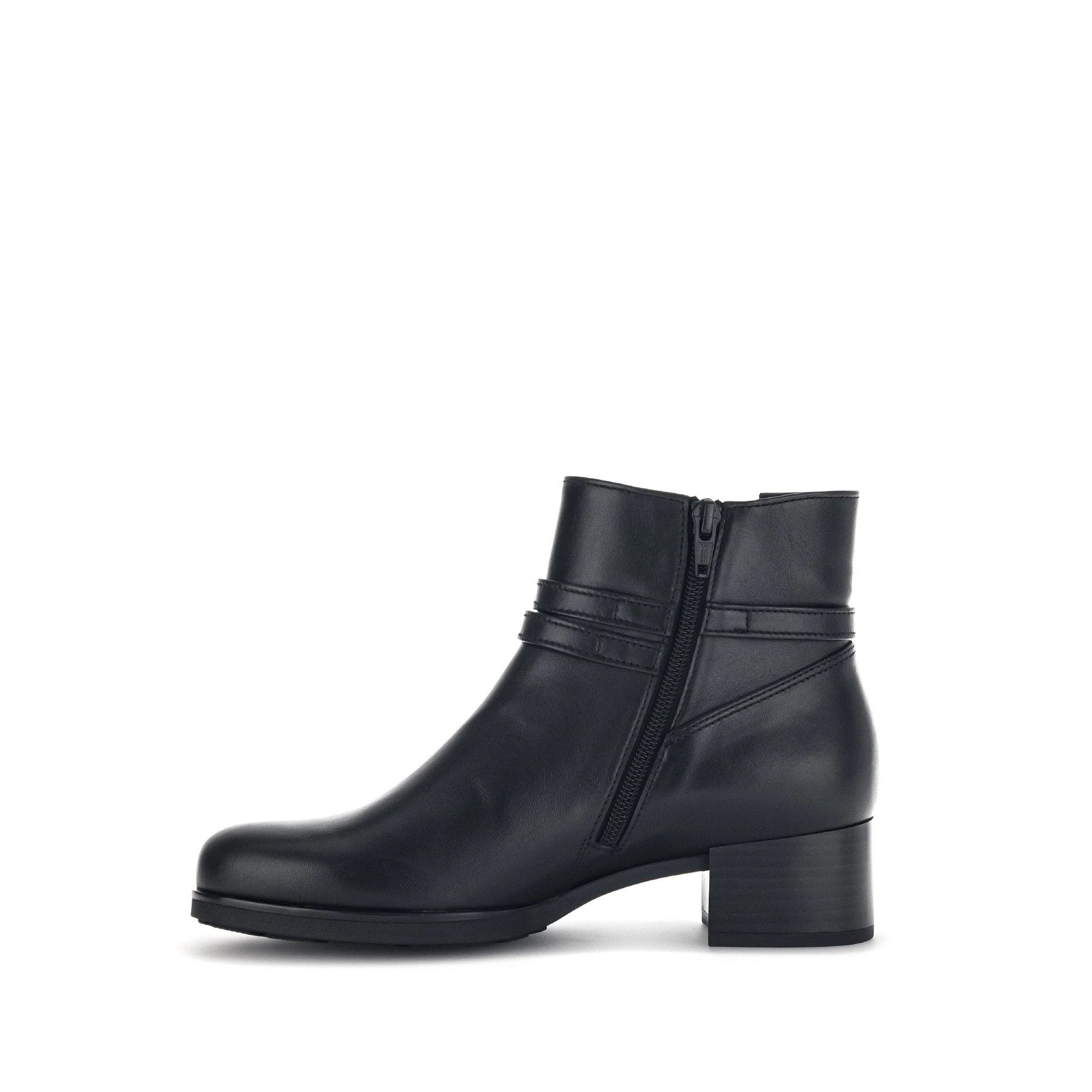 Bottines noires en cuir lisse - Image 2