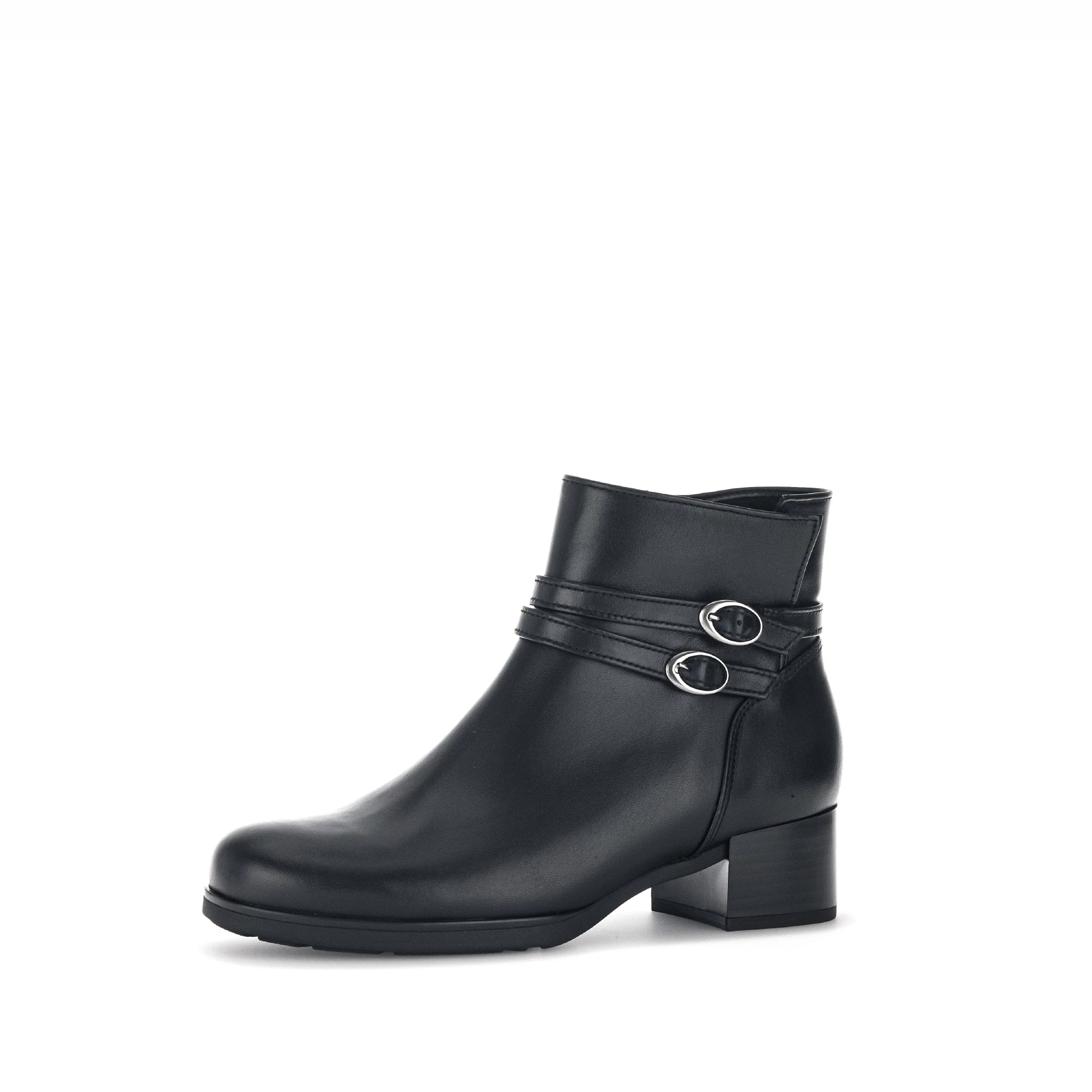 Bottines noires en cuir lisse - Image 3