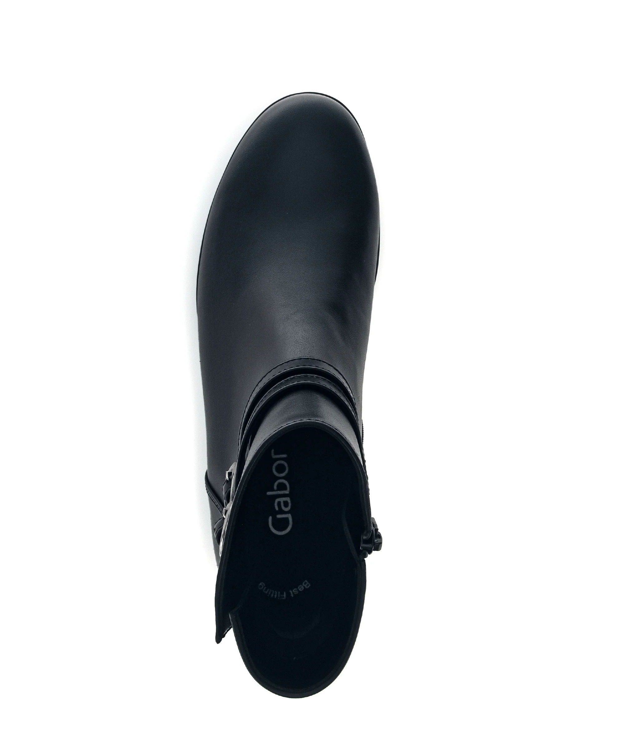 Bottines noires en cuir lisse - Image 4