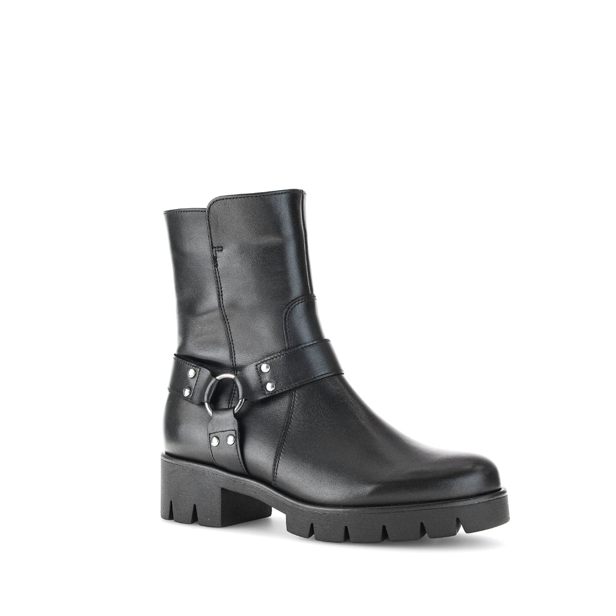 Bottines noires en cuir lisse - Image 3