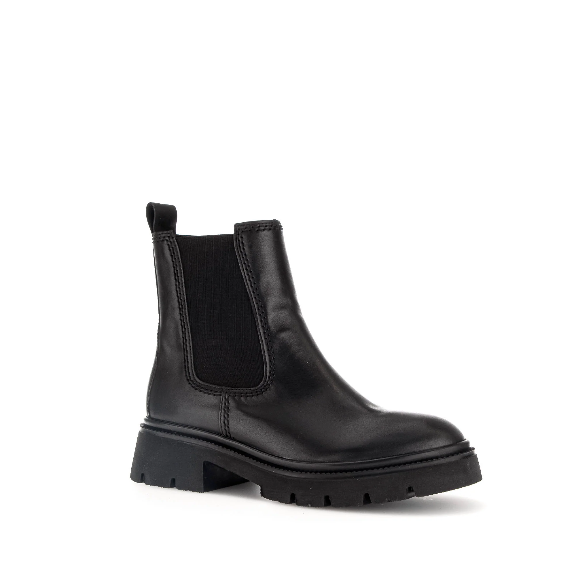 Bottines noires en cuir lisse - Image 3