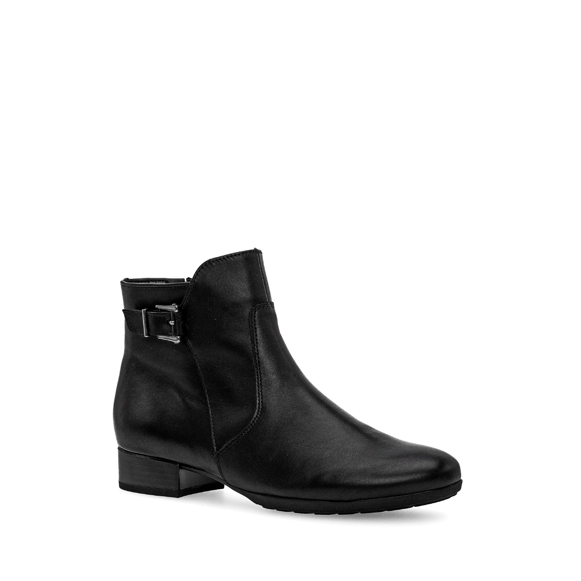 Bottines noires en cuir lisse - Image 3