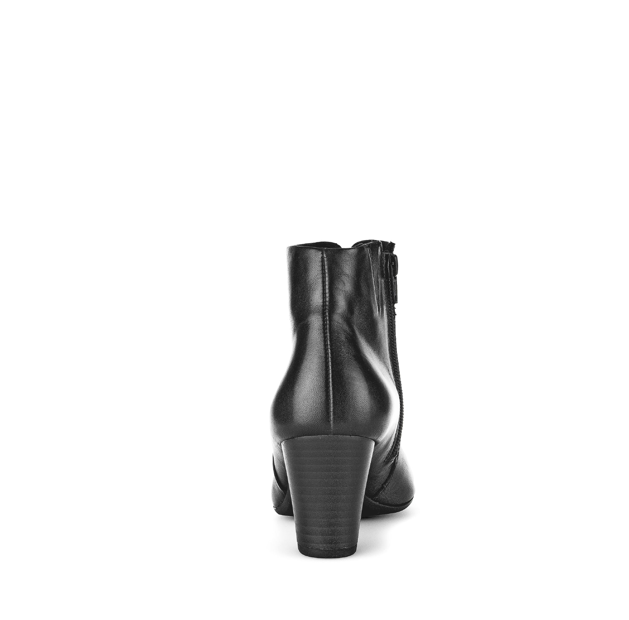 Bottines noires en cuir lisse - Image 5