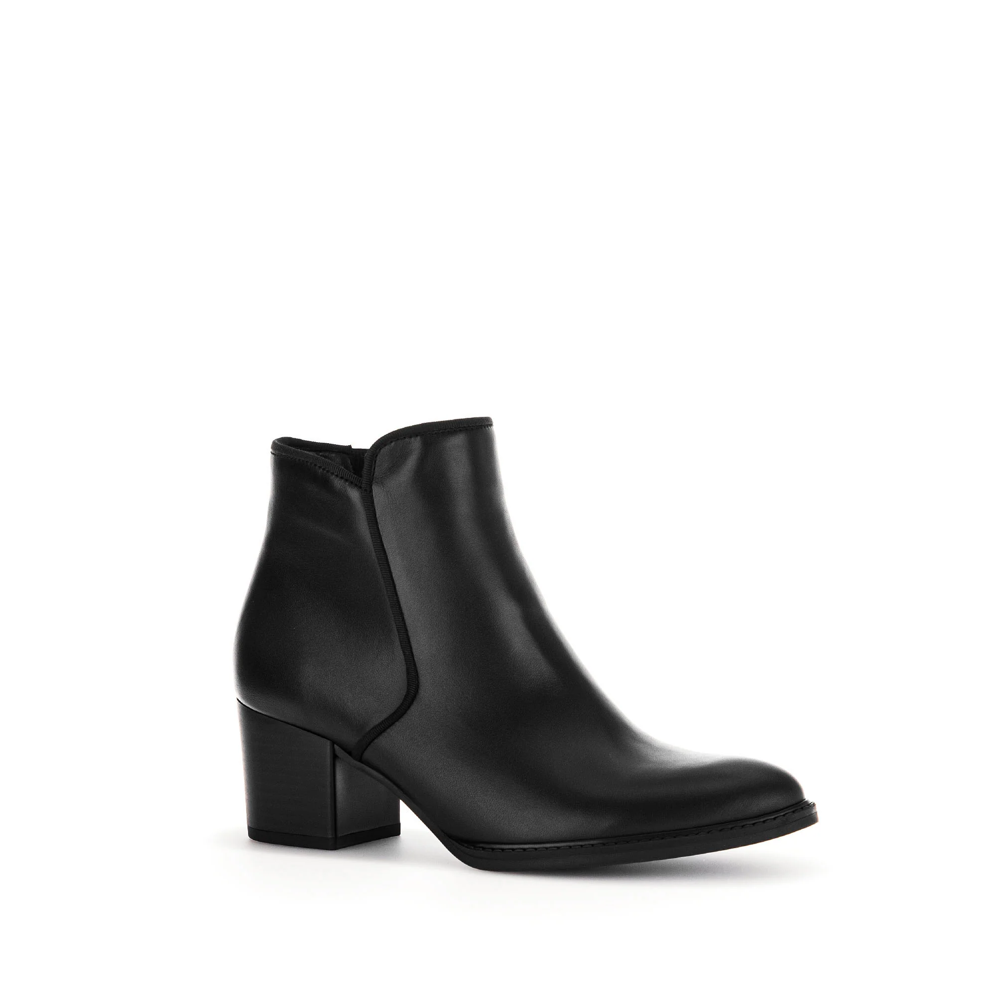 Bottines noires en cuir lisse - Image 3