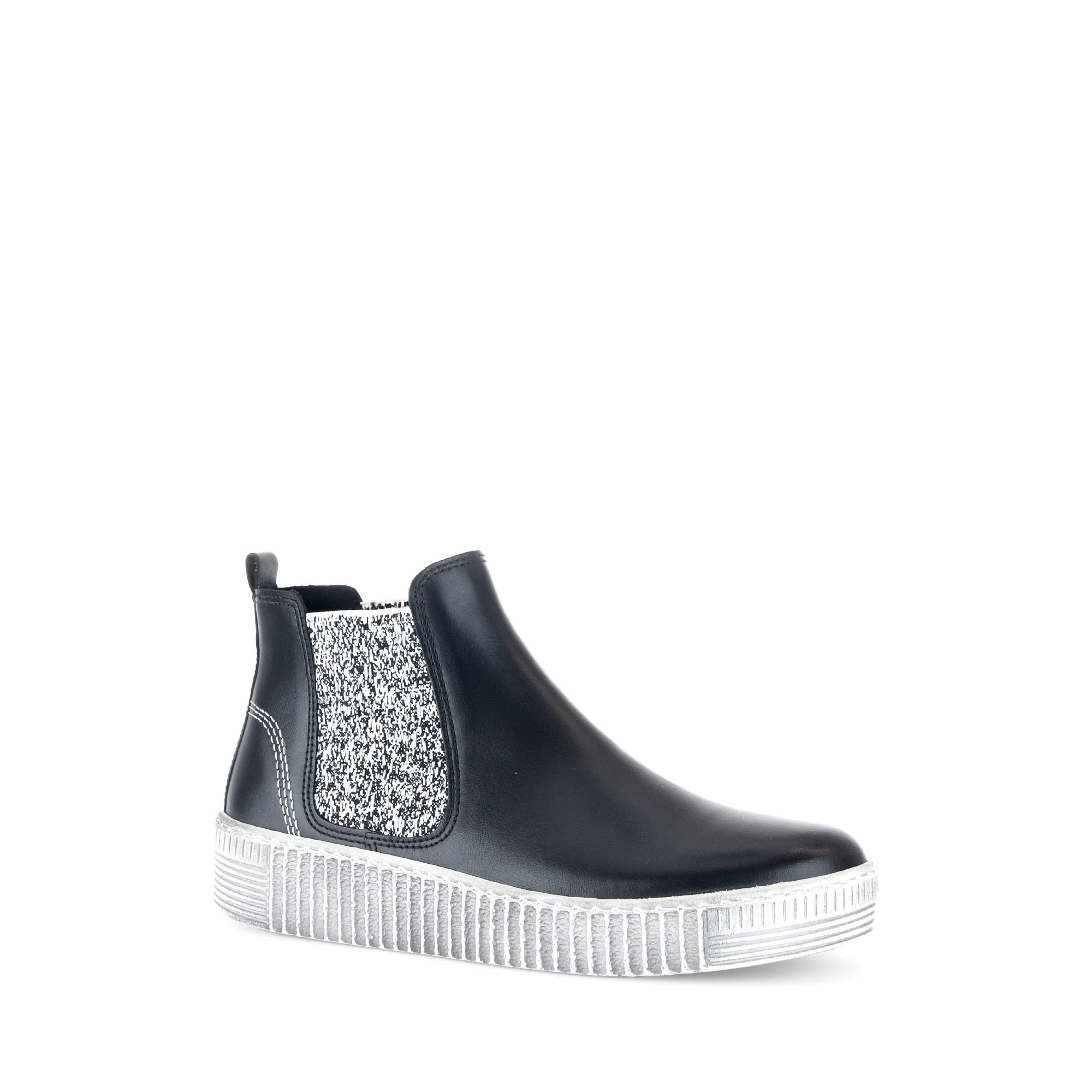 Bottines noires en cuir lisse - Image 3