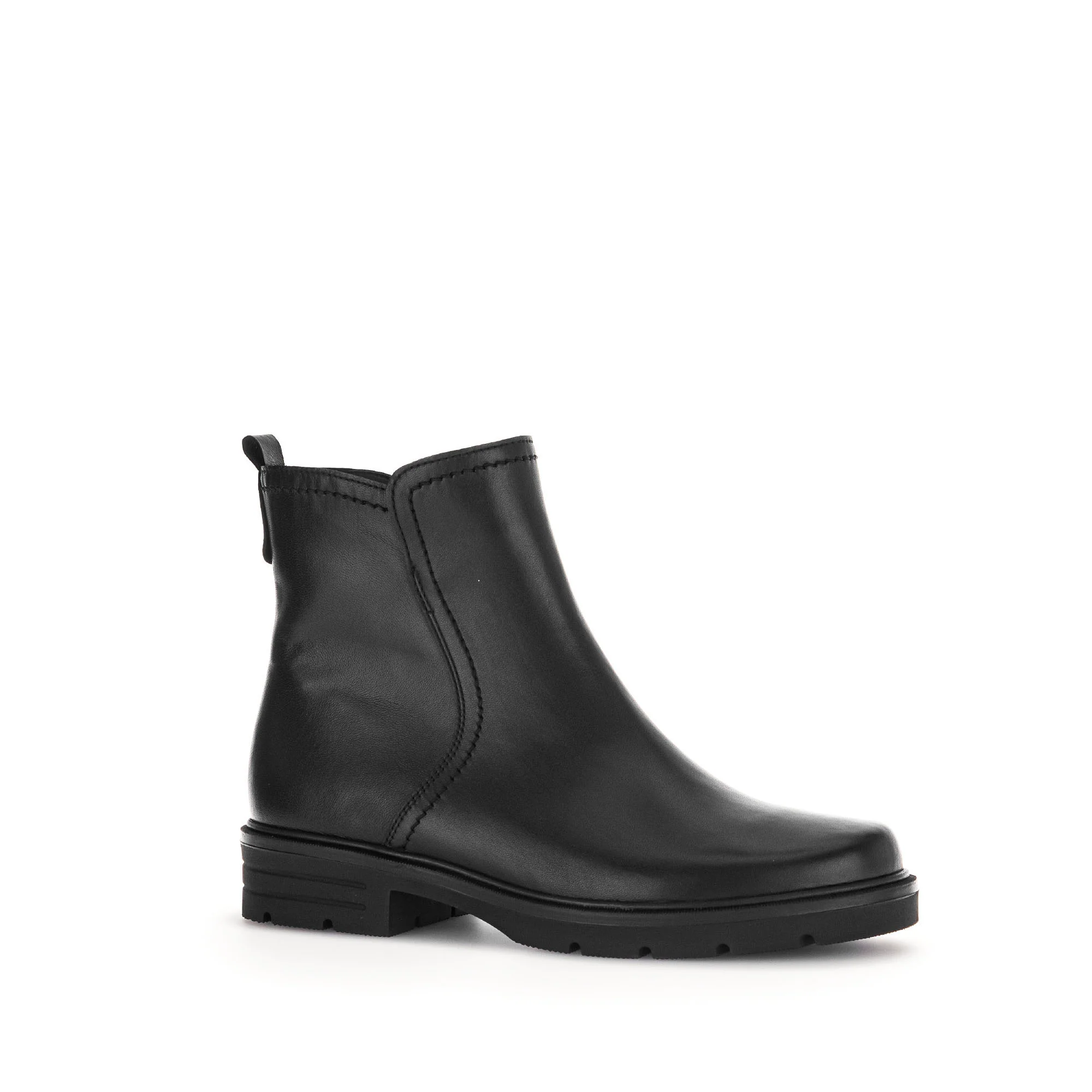Bottines noires en cuir lisse - Image 3