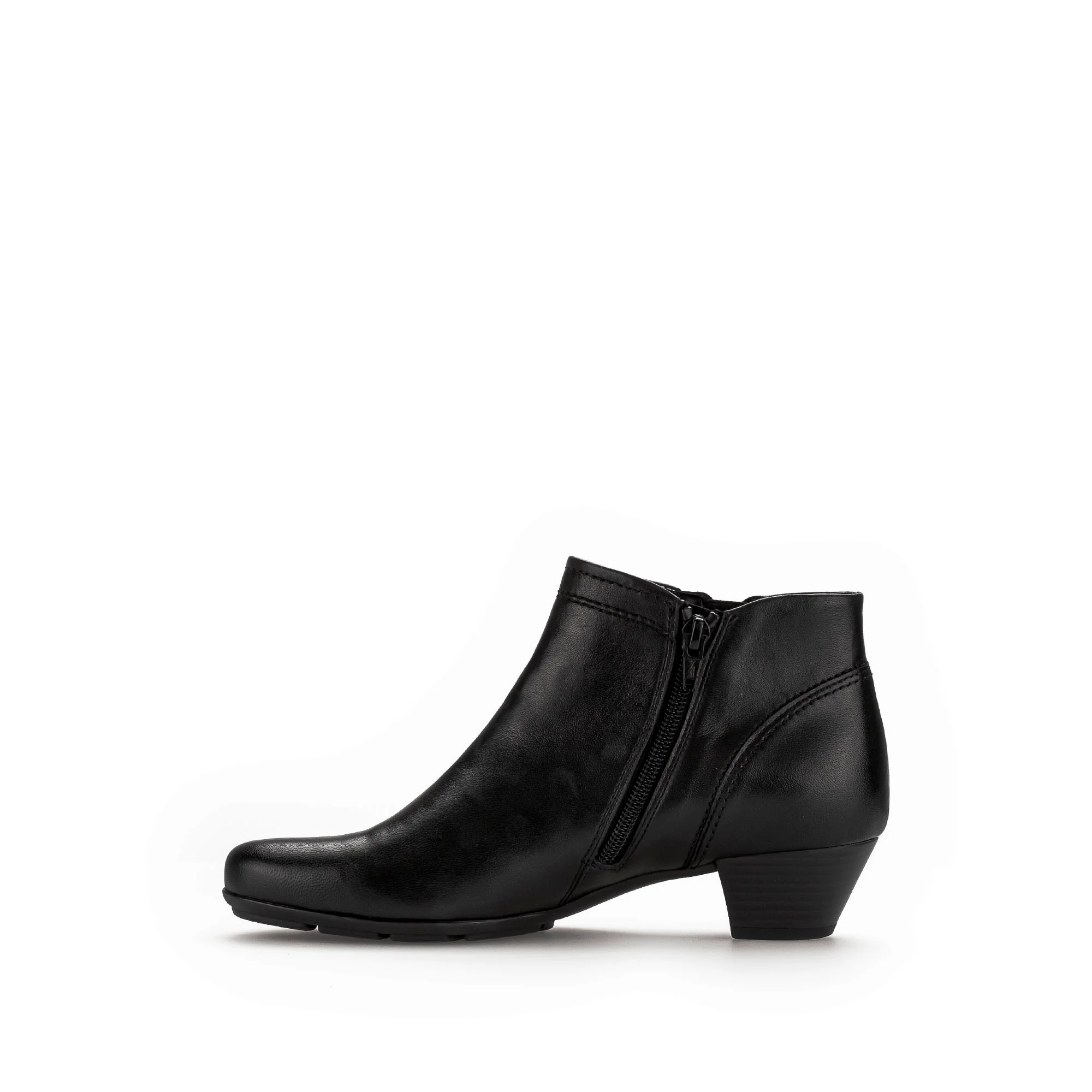 Bottines noires en cuir lisse - Image 2