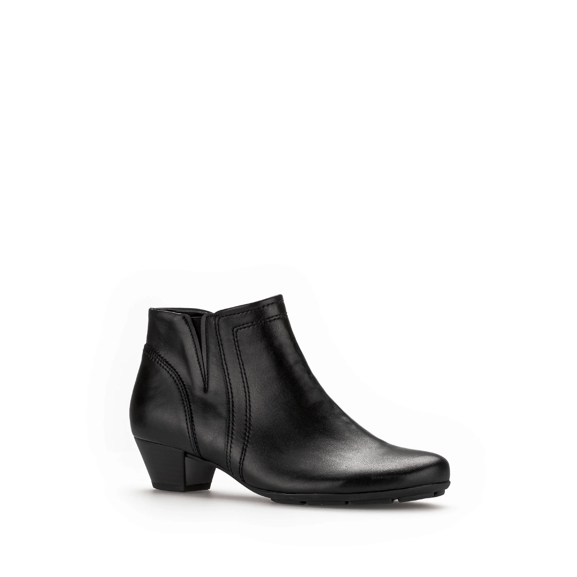 Bottines noires en cuir lisse - Image 3