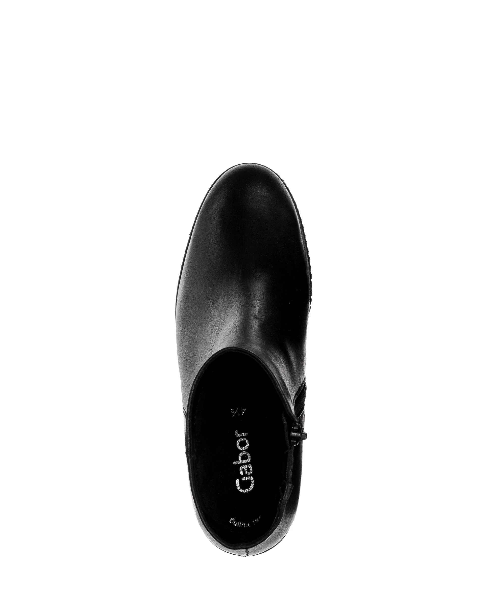Bottines noires en cuir lisse - Image 3