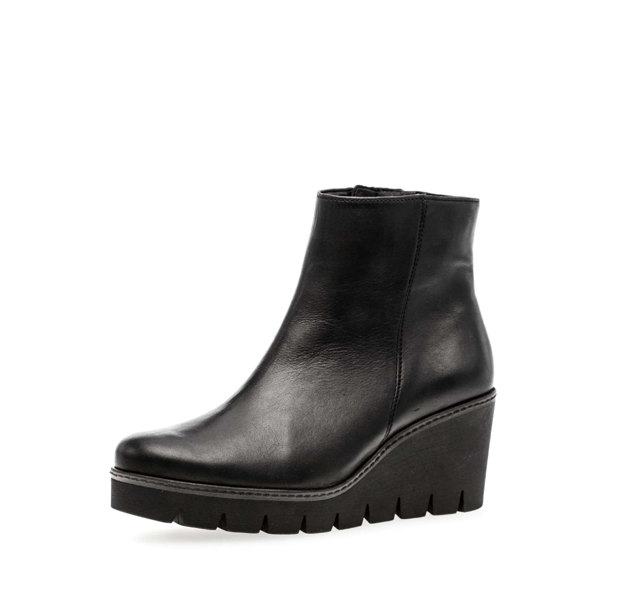Bottines noires en cuir lisse - Image 6