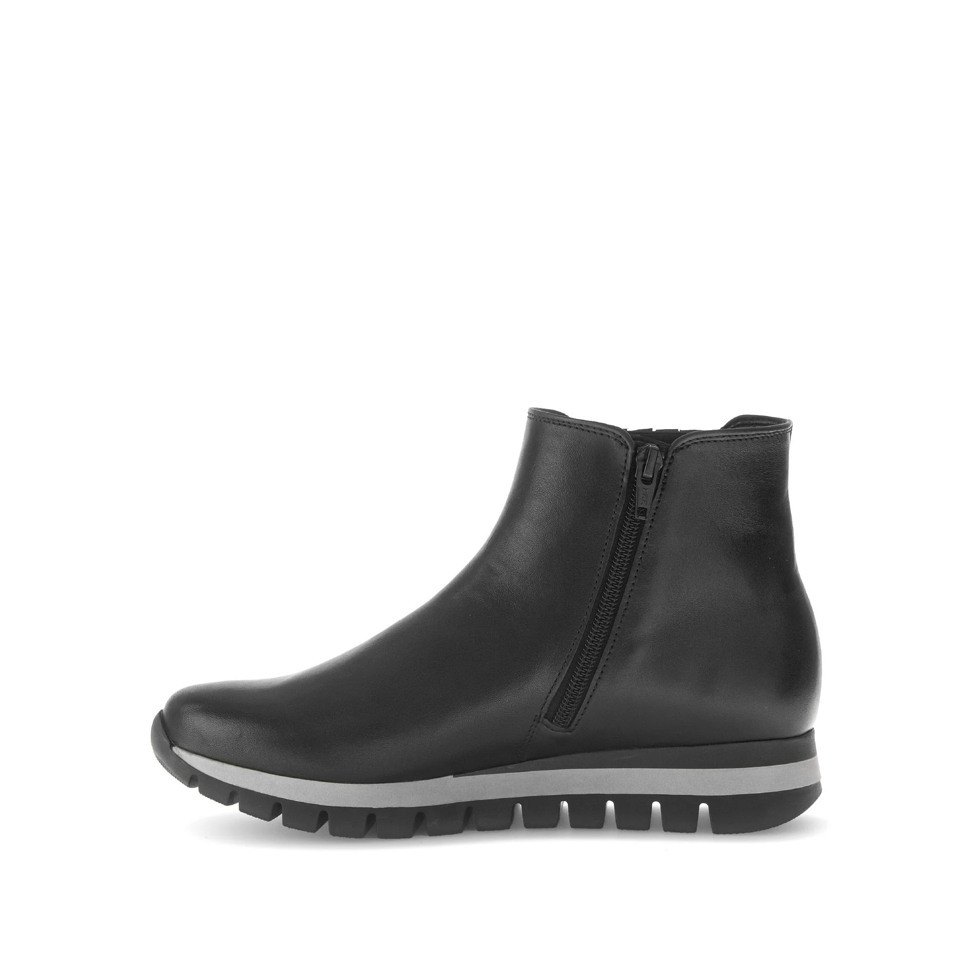Bottines noires en cuir lisse - Image 2