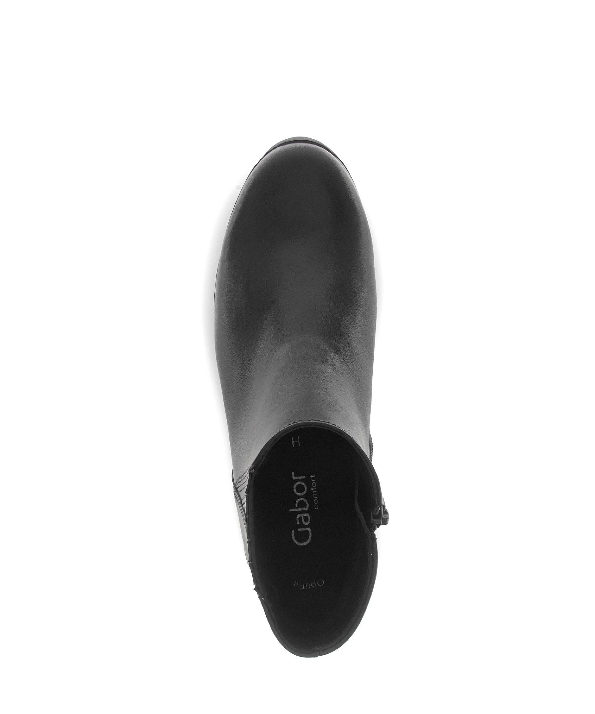 Bottines noires en cuir lisse - Image 3