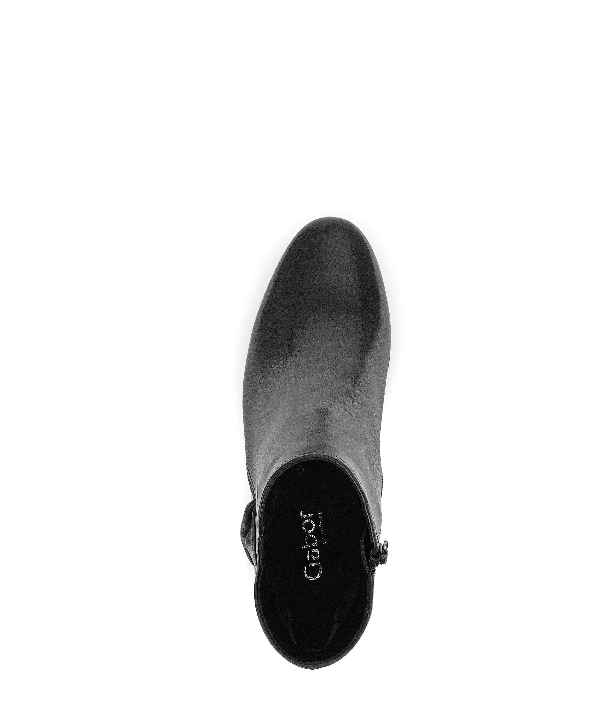 Bottines noires en cuir lisse - Image 3