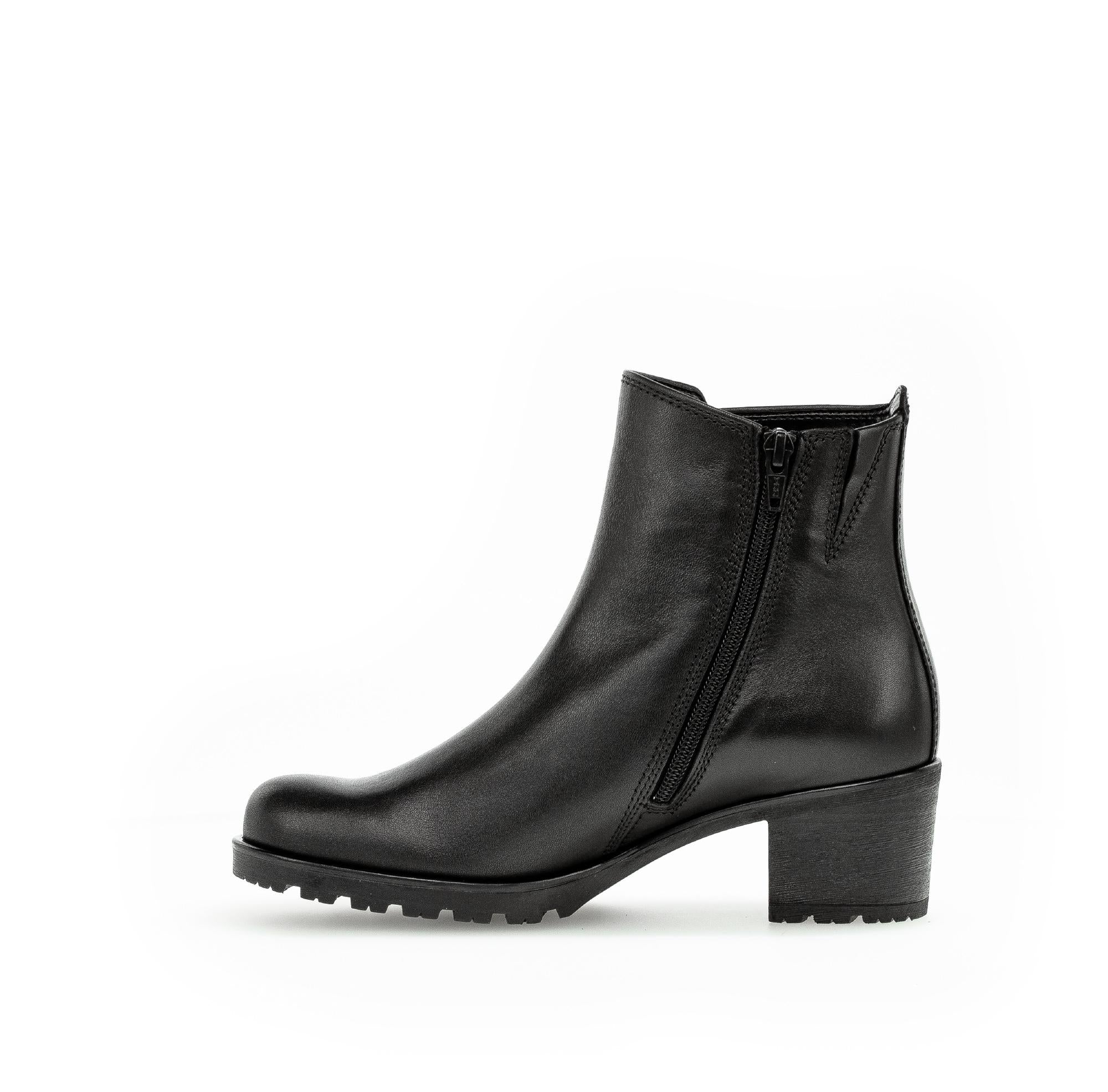 Bottines noires en cuir lisse - Image 2