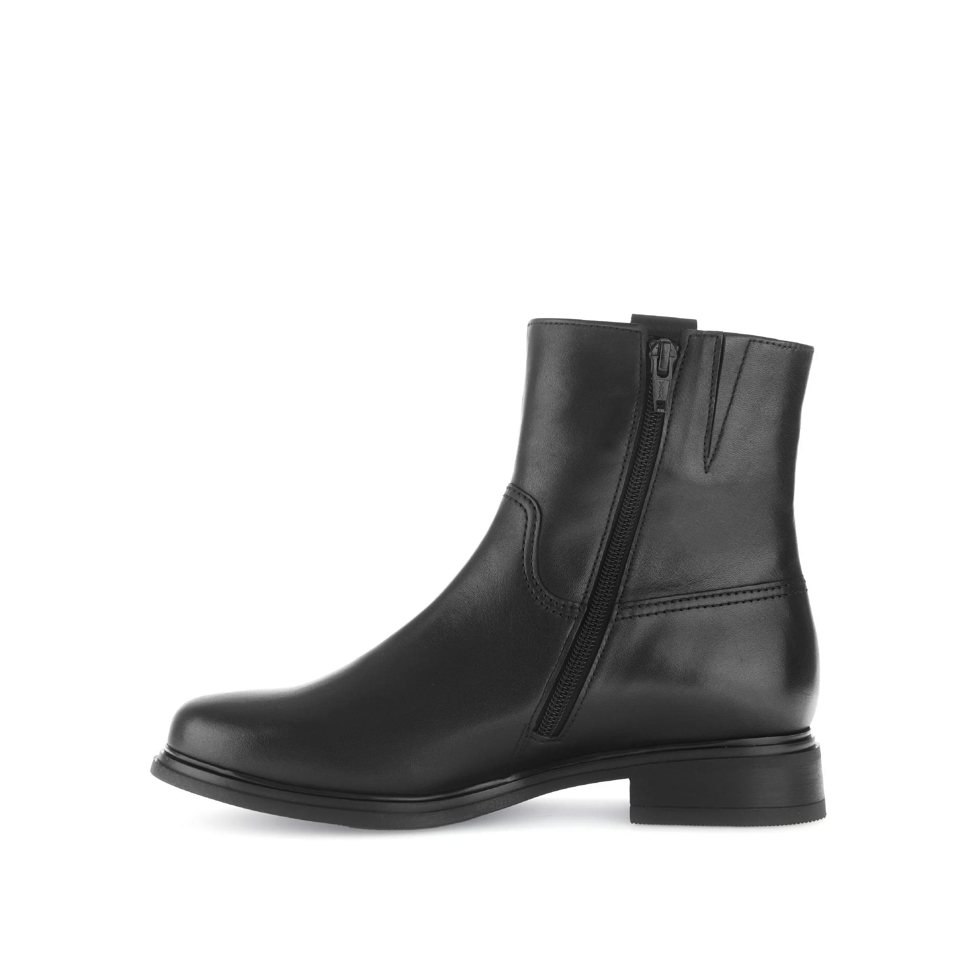 Bottines noires en cuir lisse - Image 2