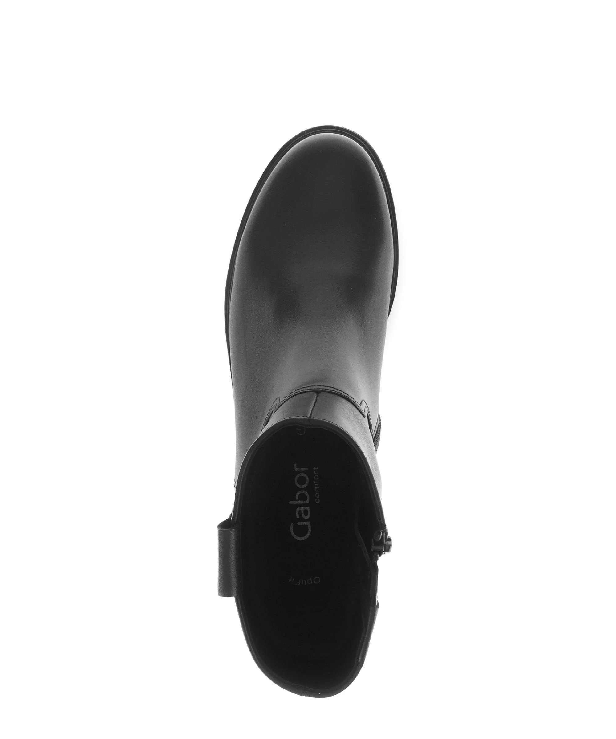 Bottines noires en cuir lisse - Image 3