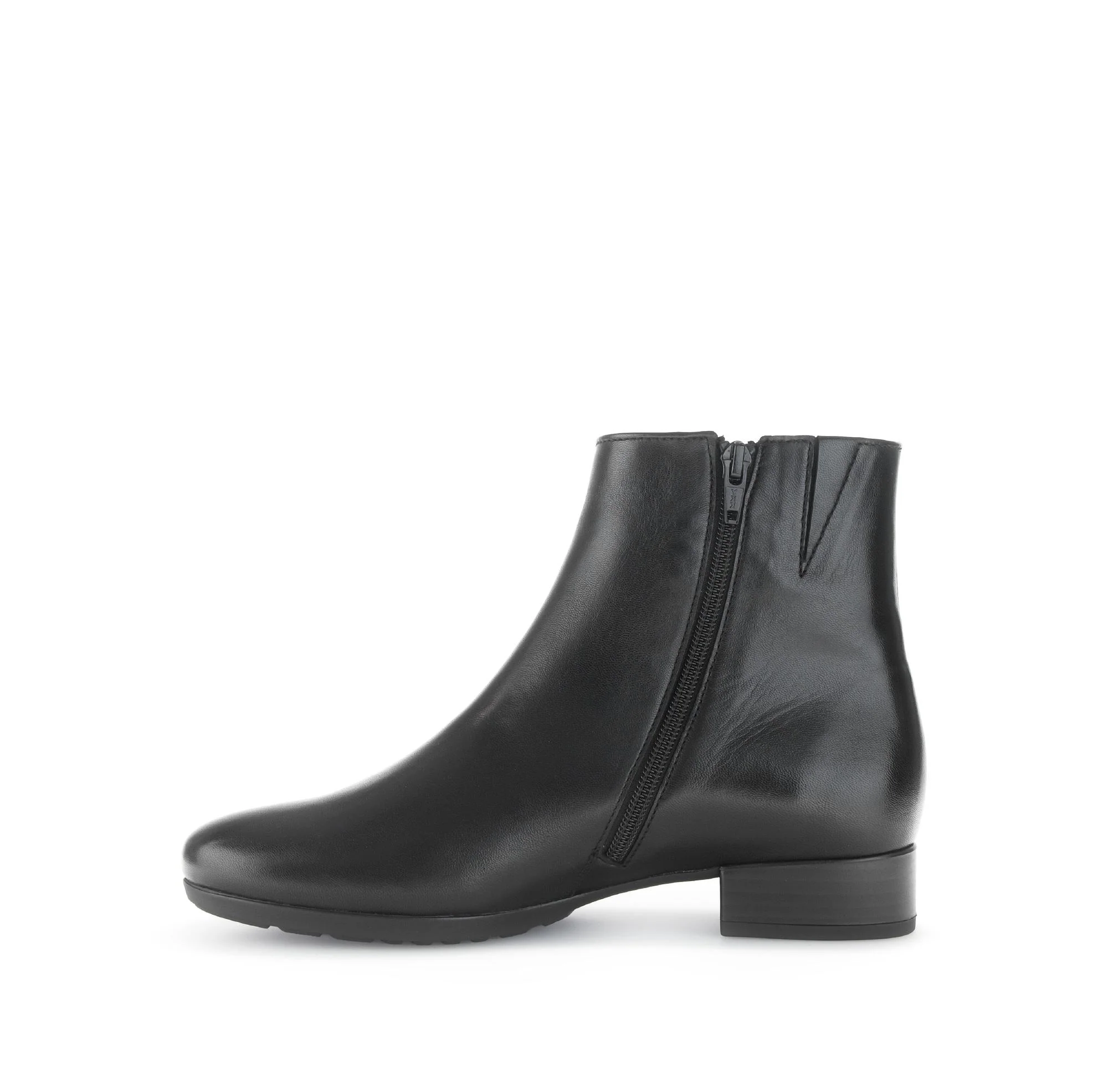 Bottines noires en cuir lisse - Image 2