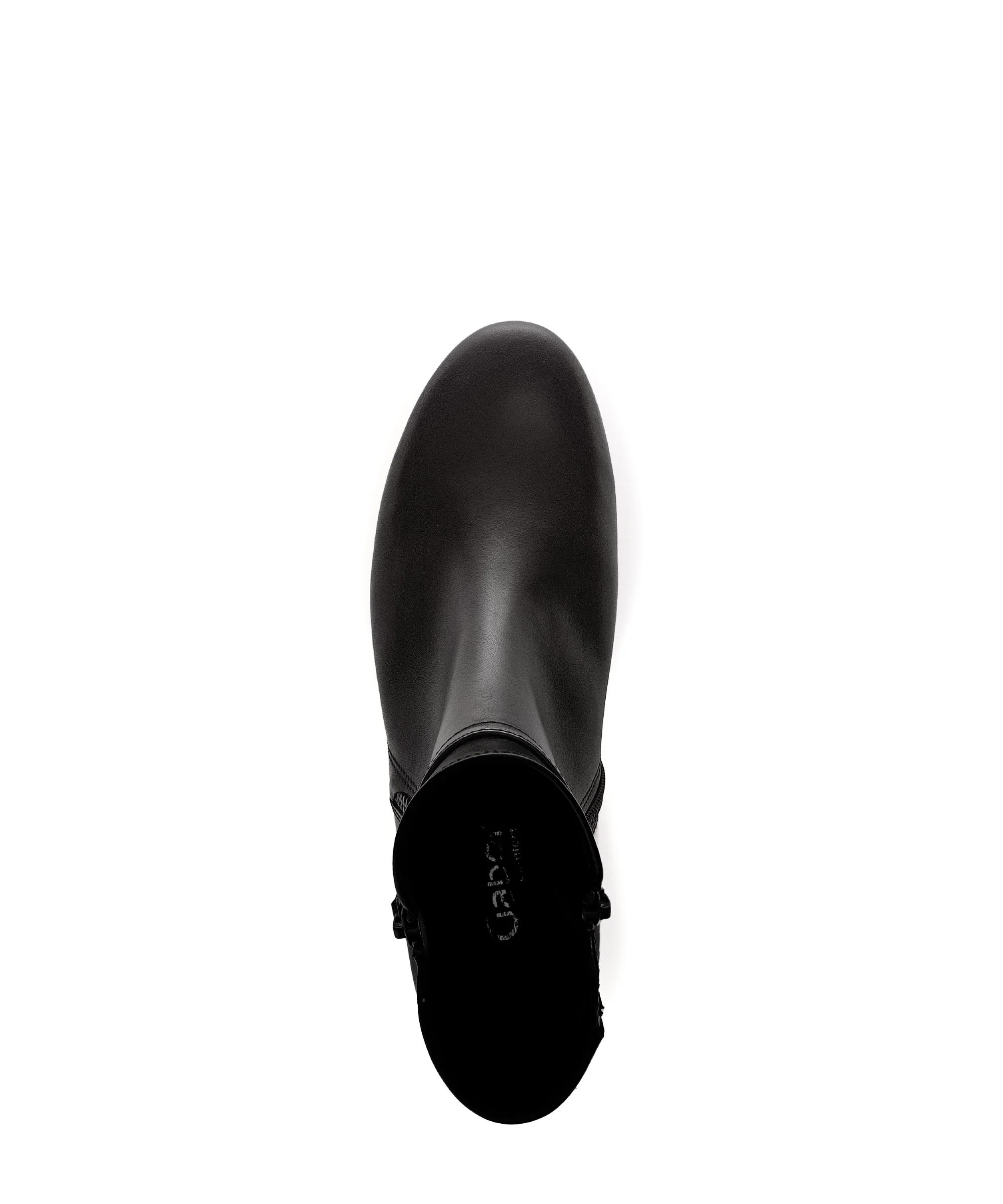 Bottines noires en cuir lisse - Image 3