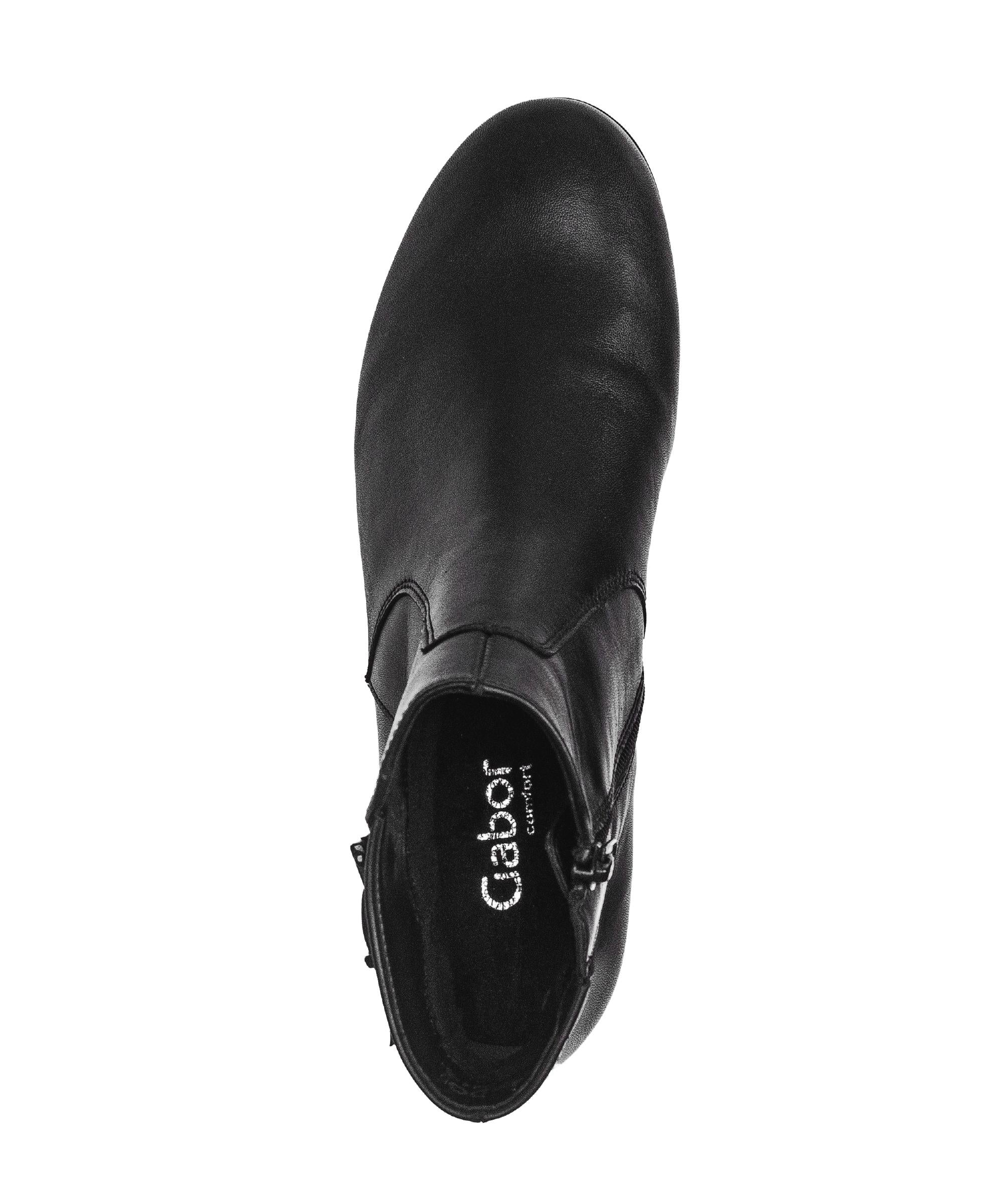 Bottines noires en cuir lisse - Image 3