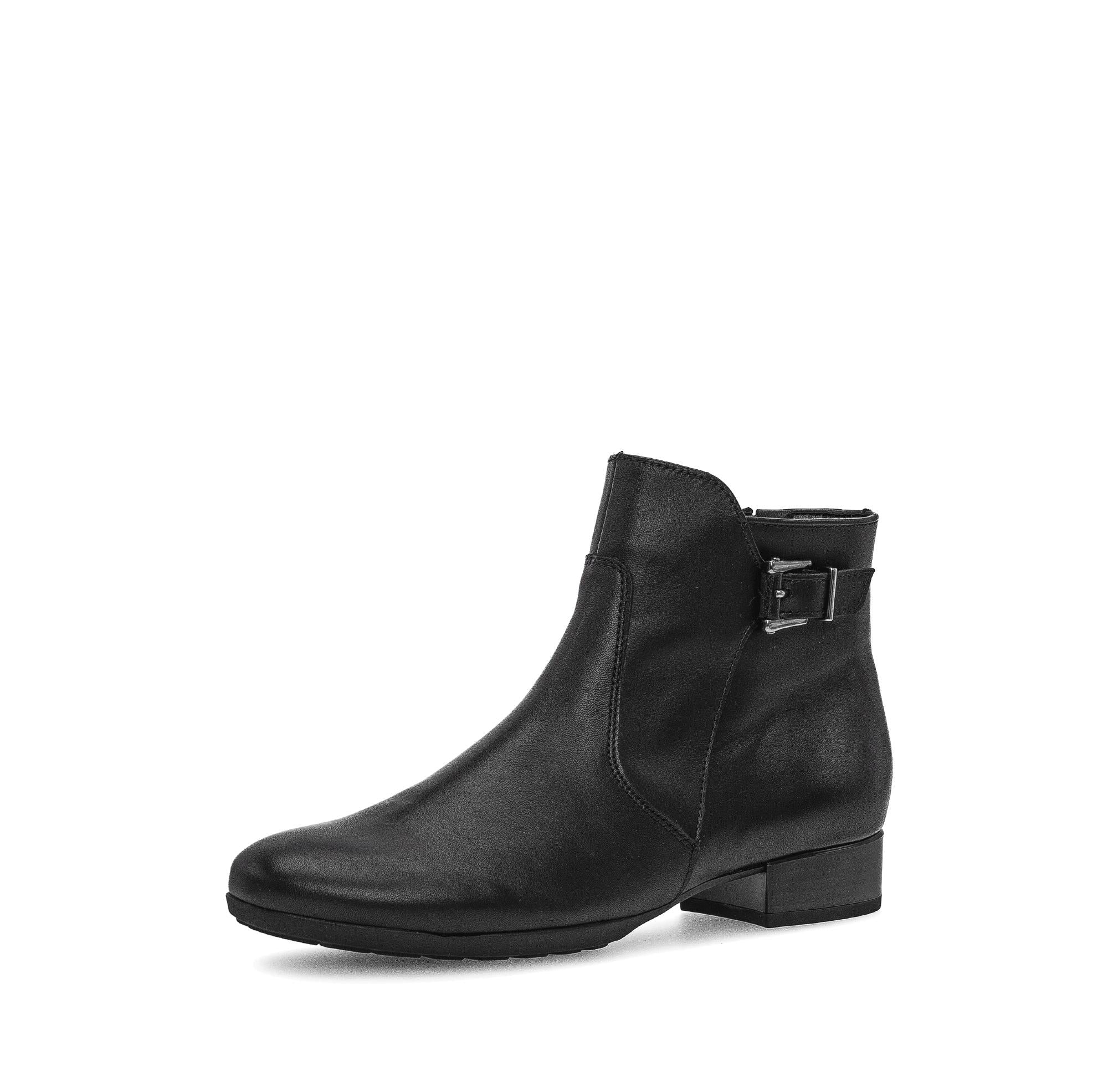 Bottines noires en cuir lisse - Image 6