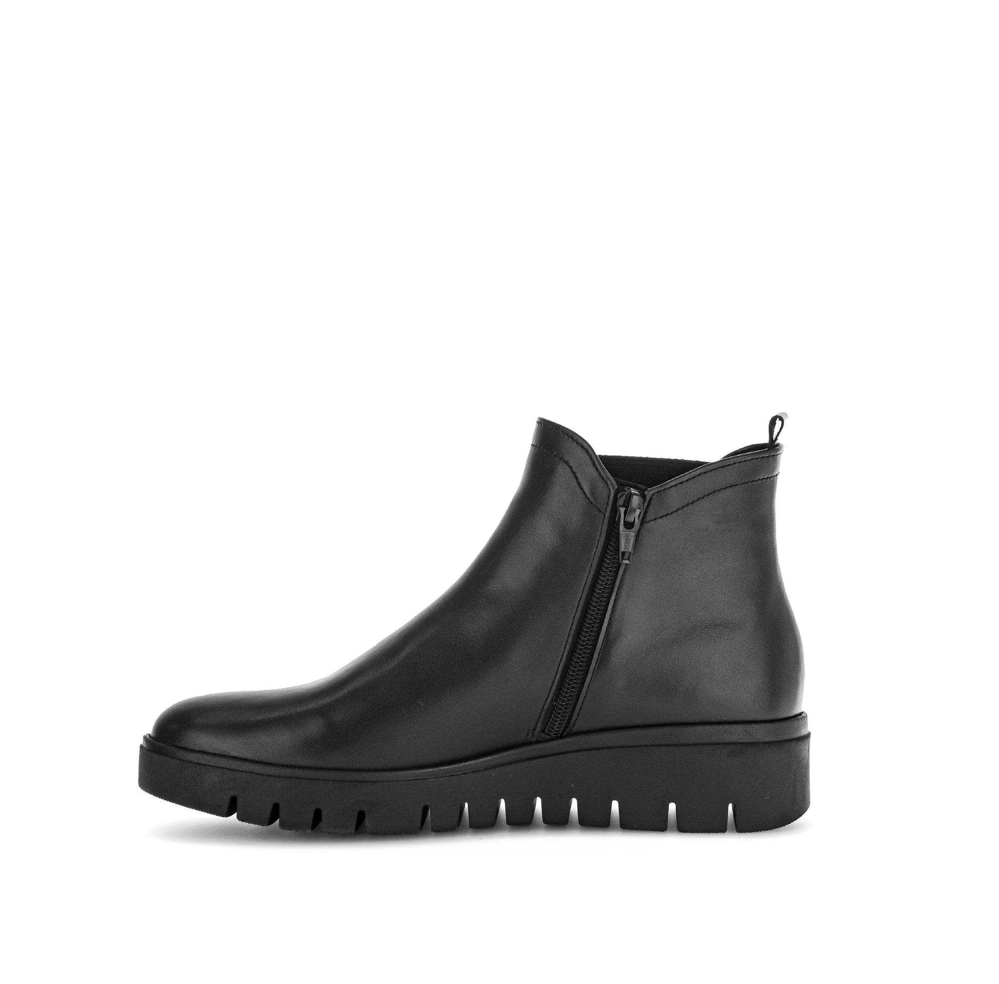 Bottines noires en cuir lisse - Image 2