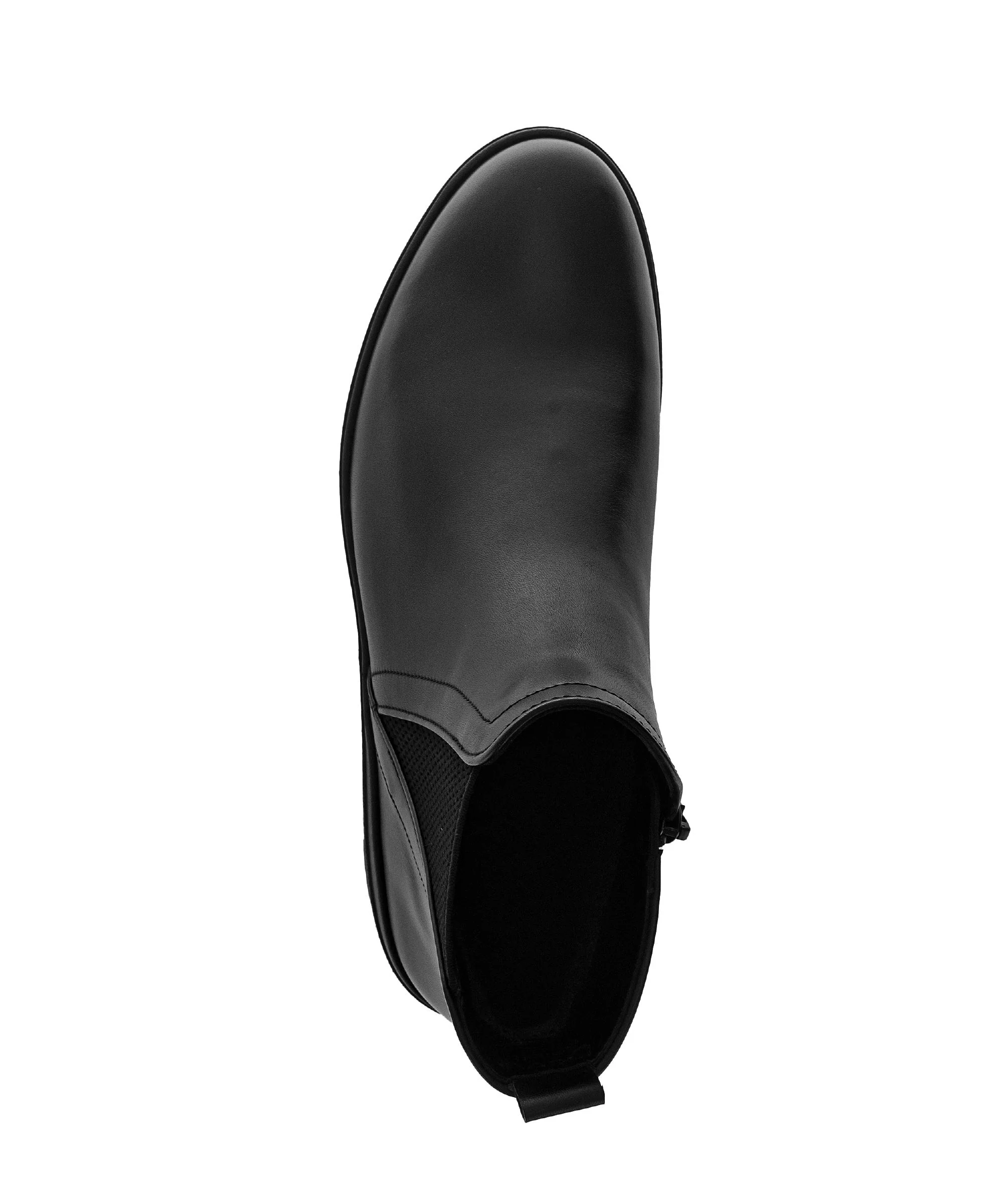 Bottines noires en cuir lisse - Image 3
