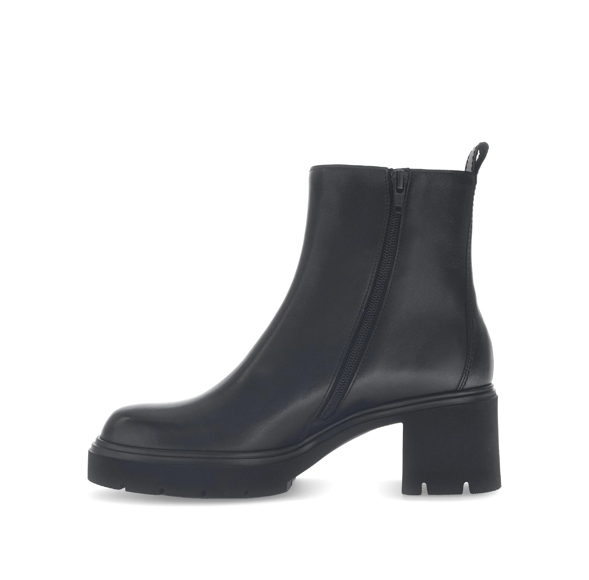 Bottines noires en cuir lisse - Image 2