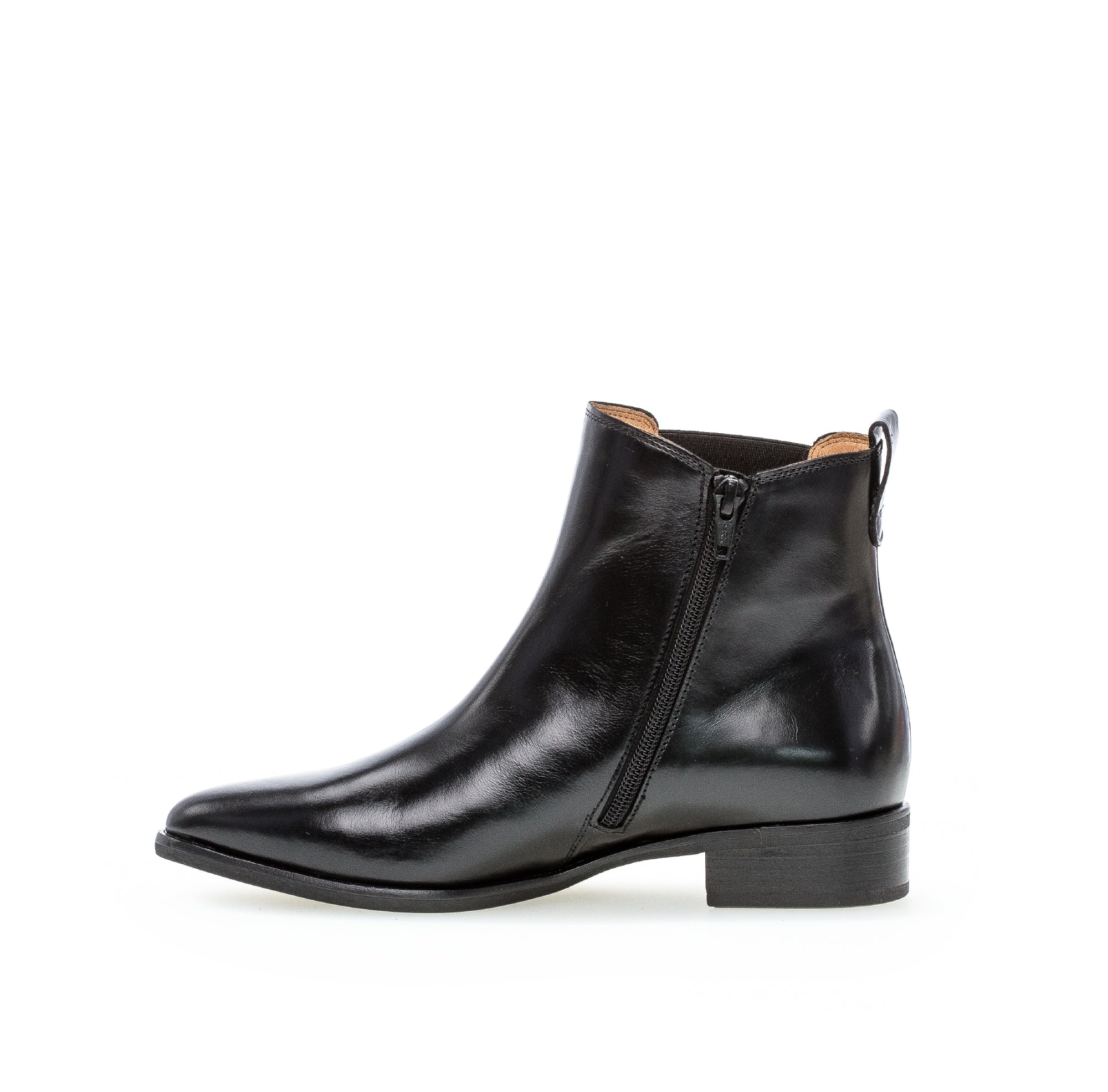 Bottines noires en cuir lisse - Image 2