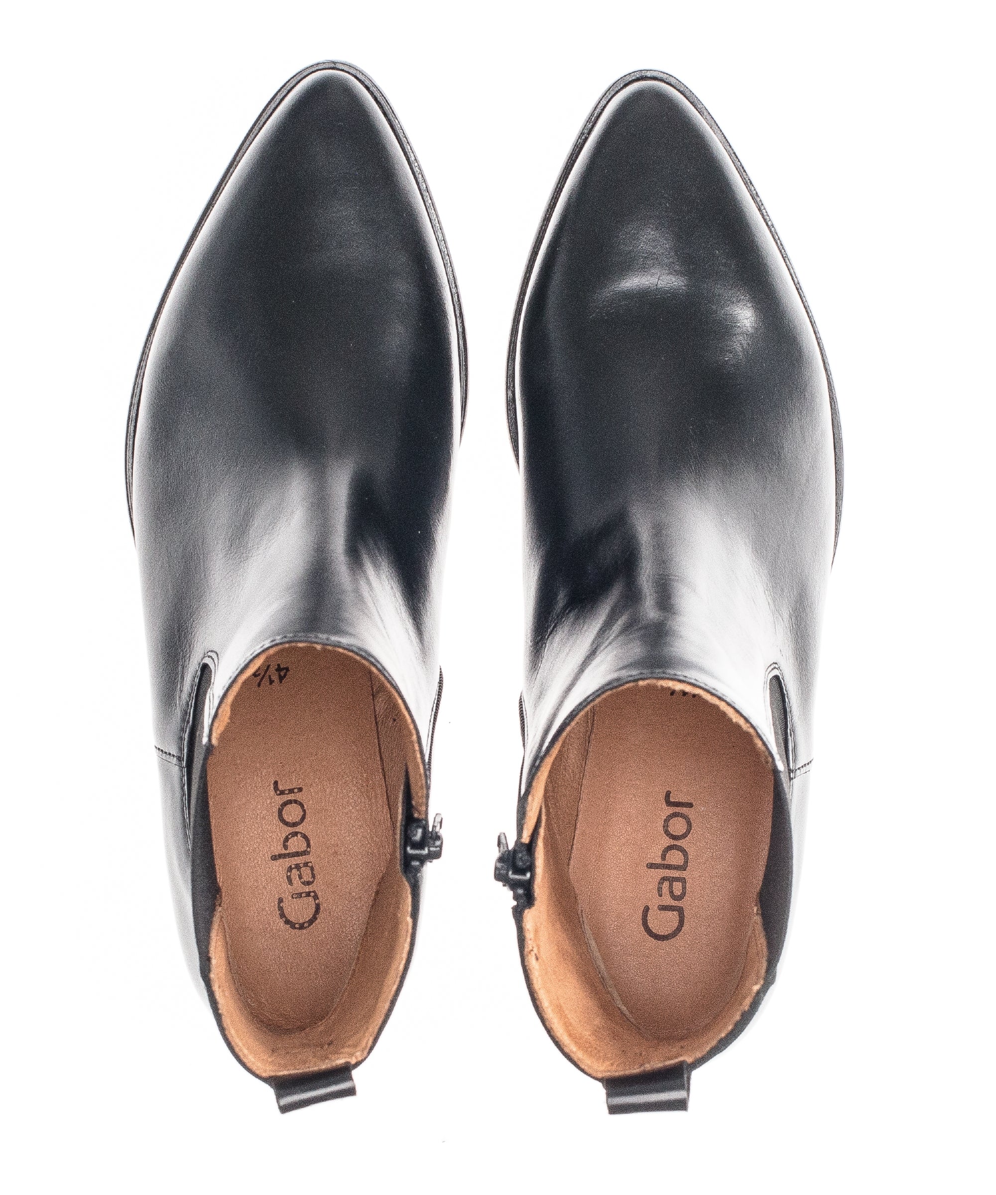 Bottines noires en cuir lisse - Image 4