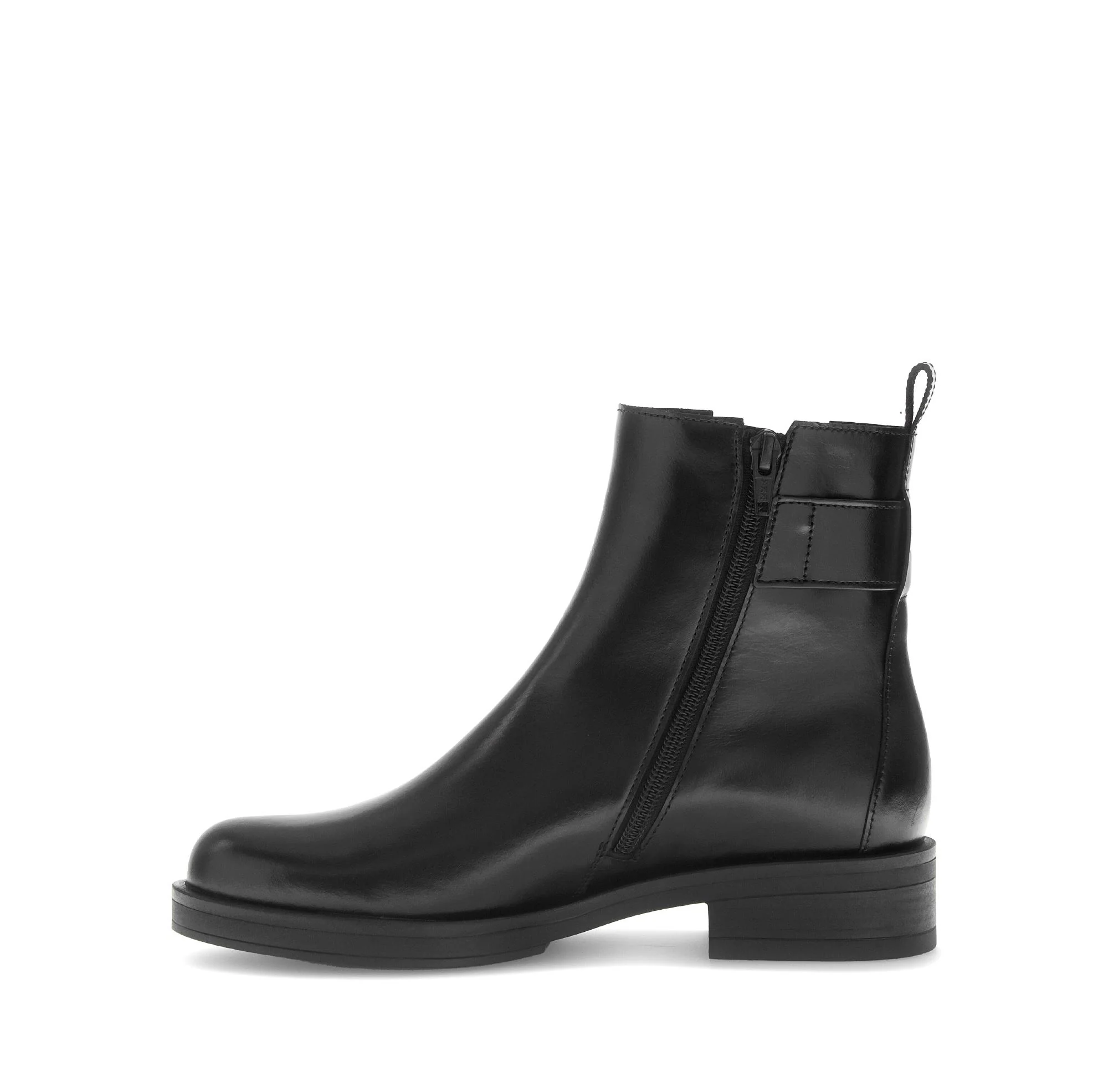 Bottines noires en cuir lisse - Image 2