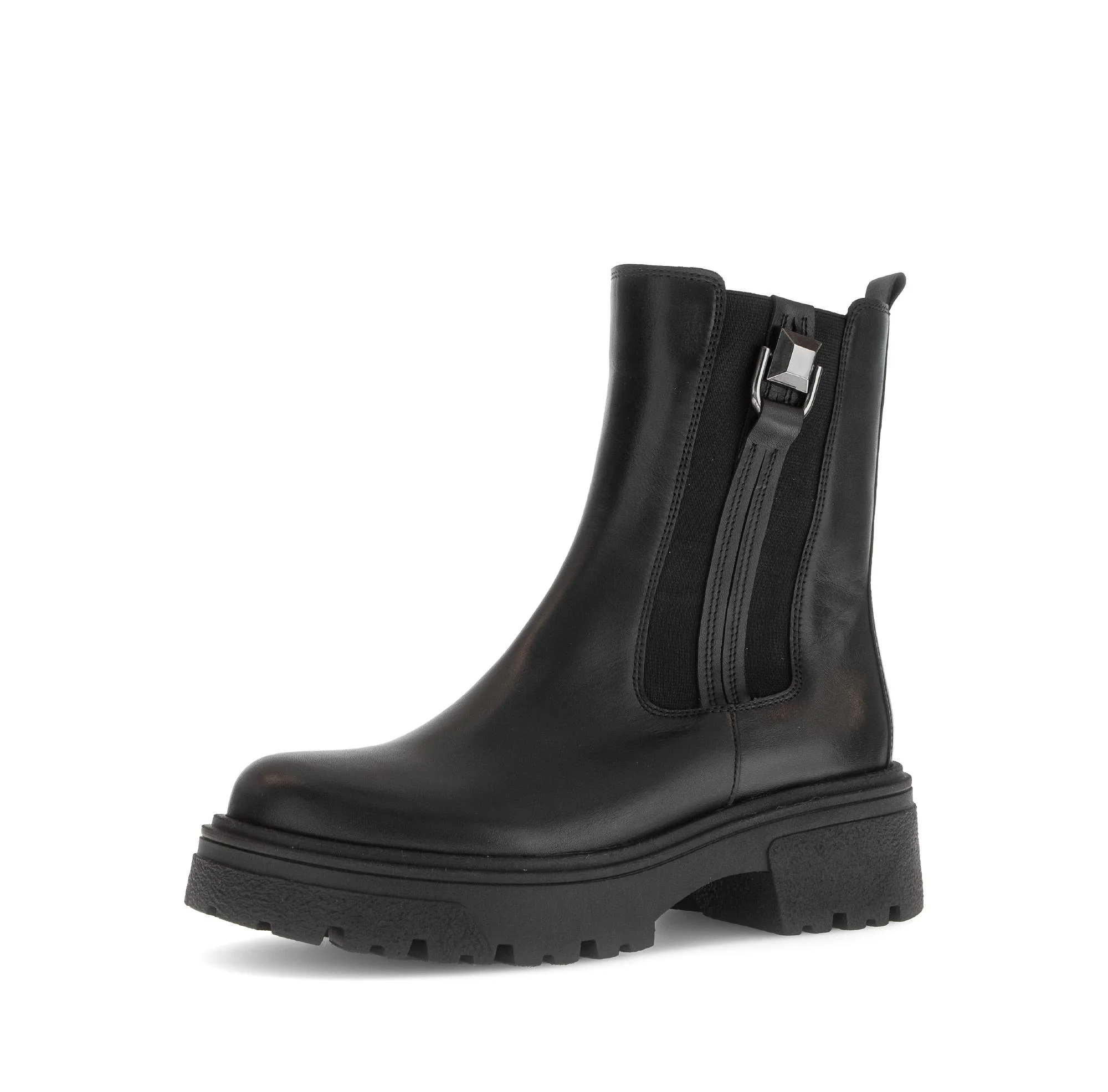 Bottines noires en cuir lisse - Image 6