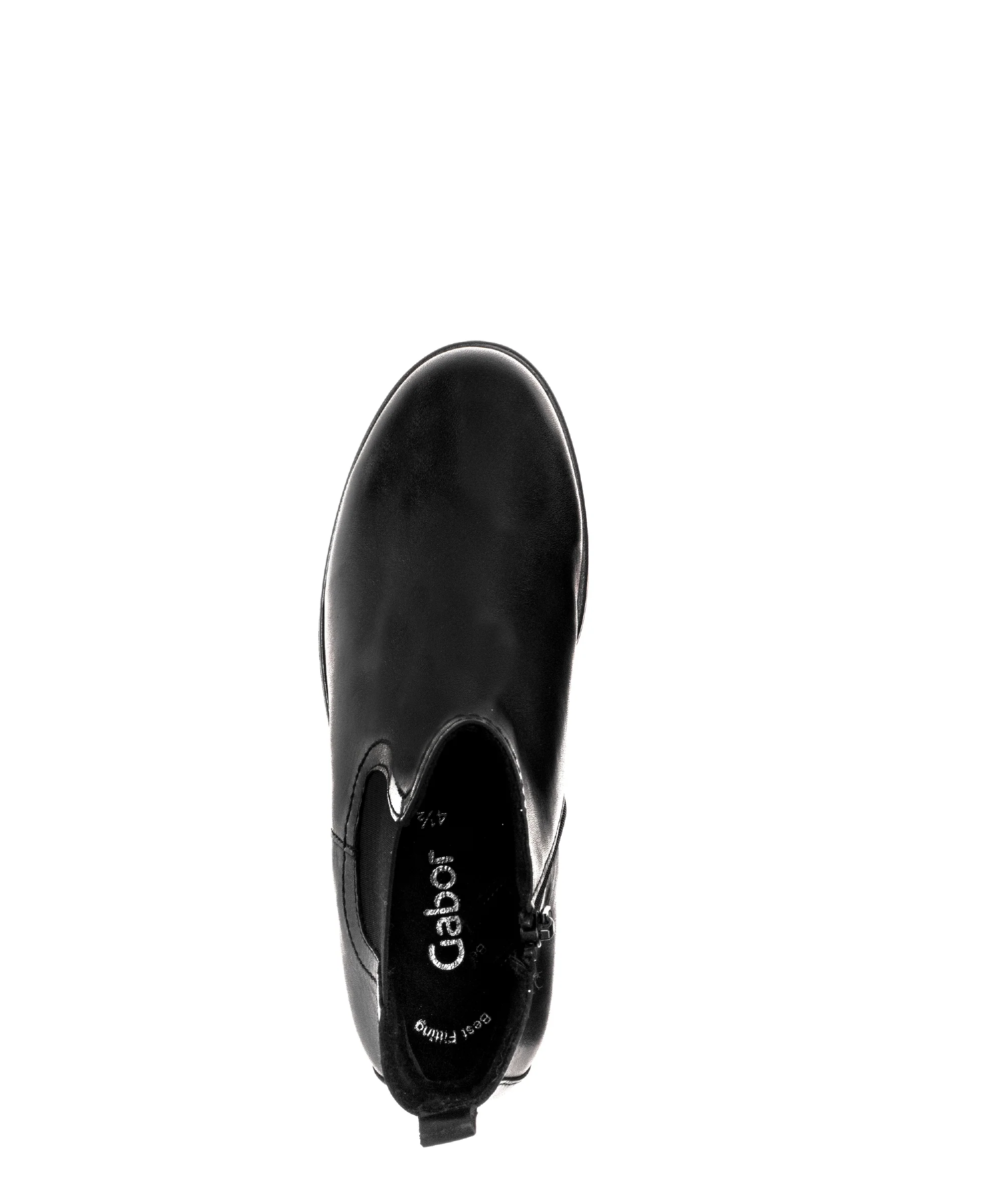 Bottines noires en cuir lisse - Image 3