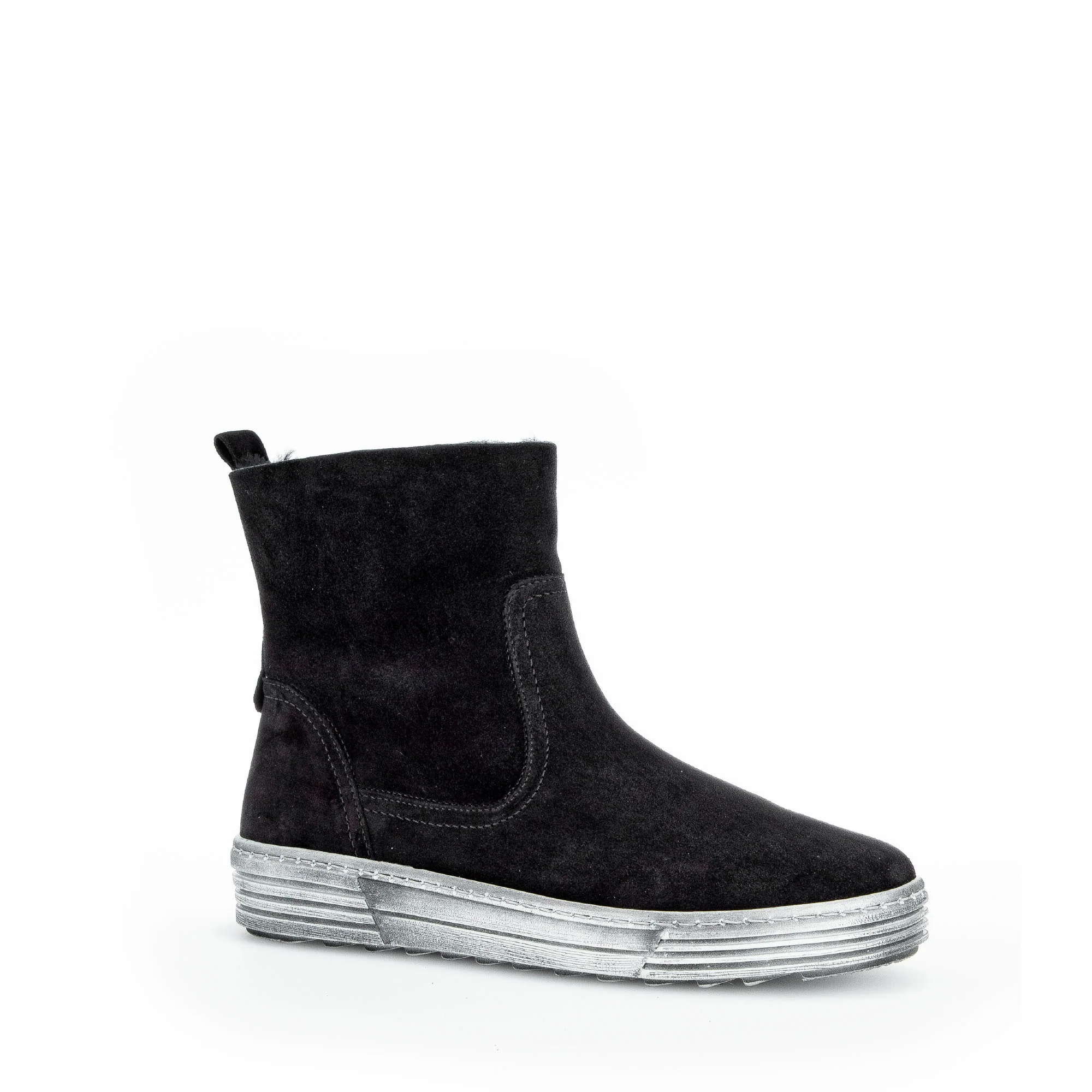 Bottines noires en cuir velours - Image 3