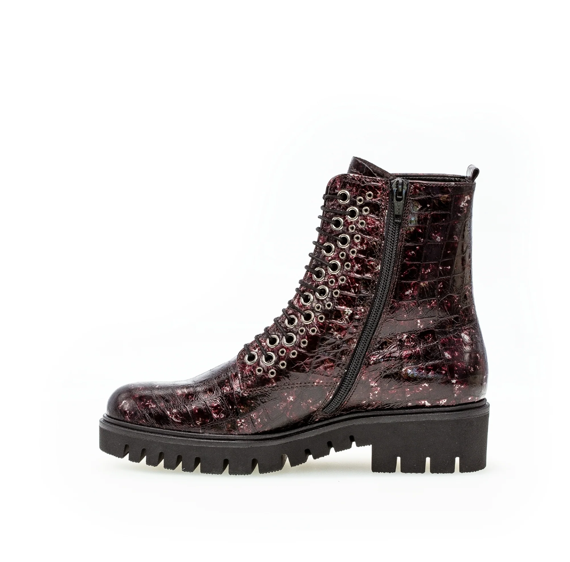 Bottines rouges en cuir - Image 2