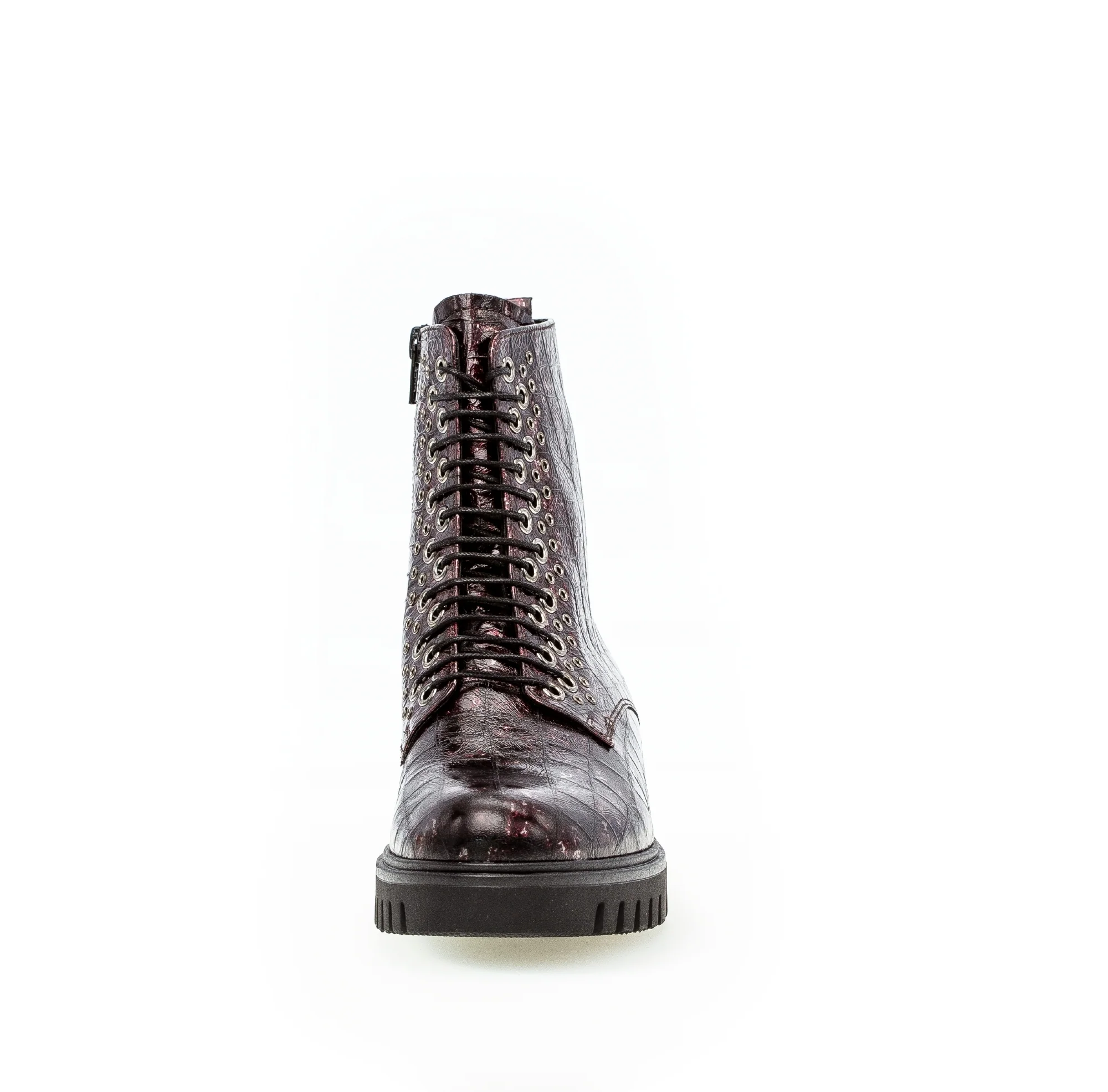 Bottines rouges en cuir - Image 3