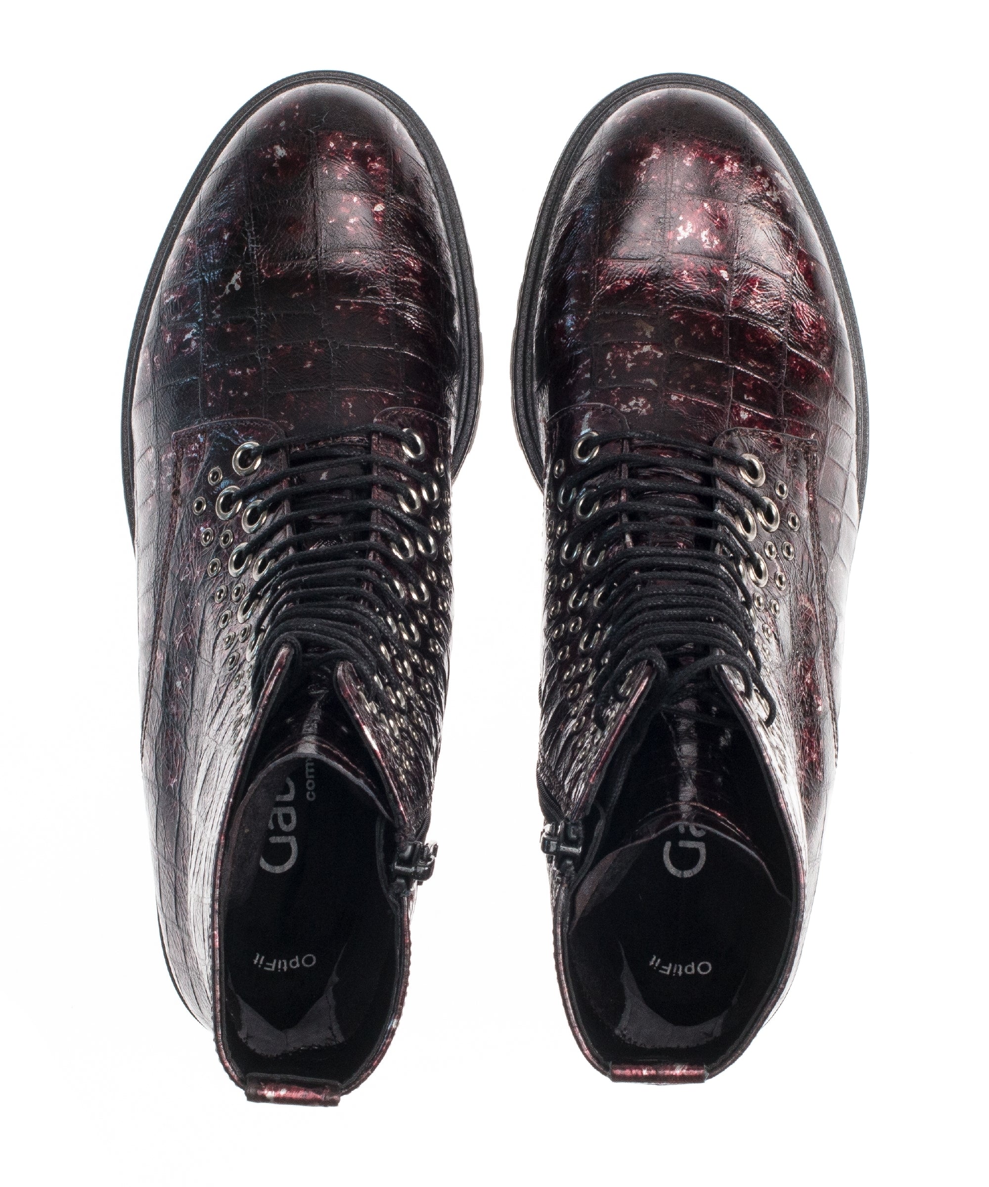 Bottines rouges en cuir - Image 5