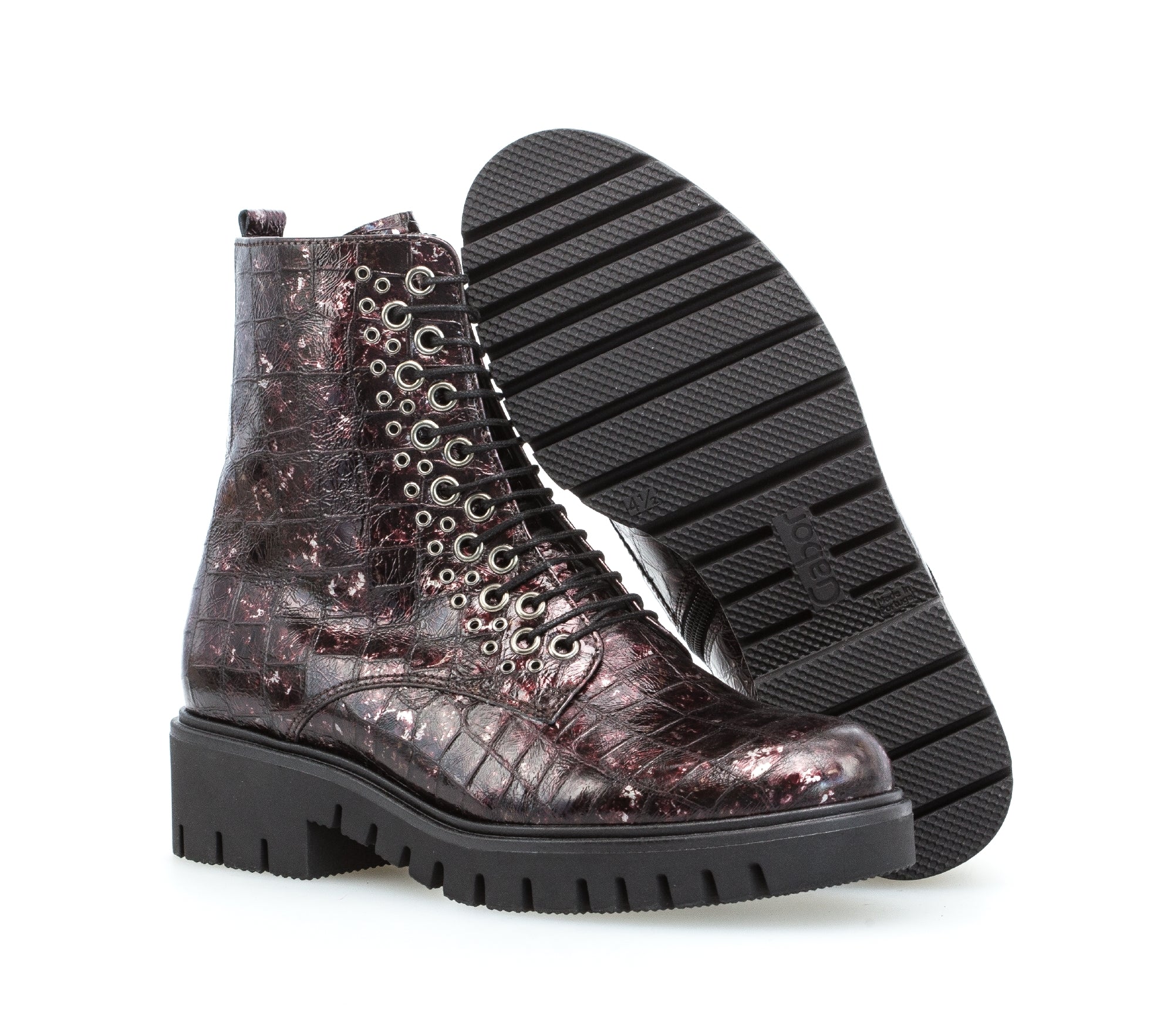 Bottines rouges en cuir - Image 6