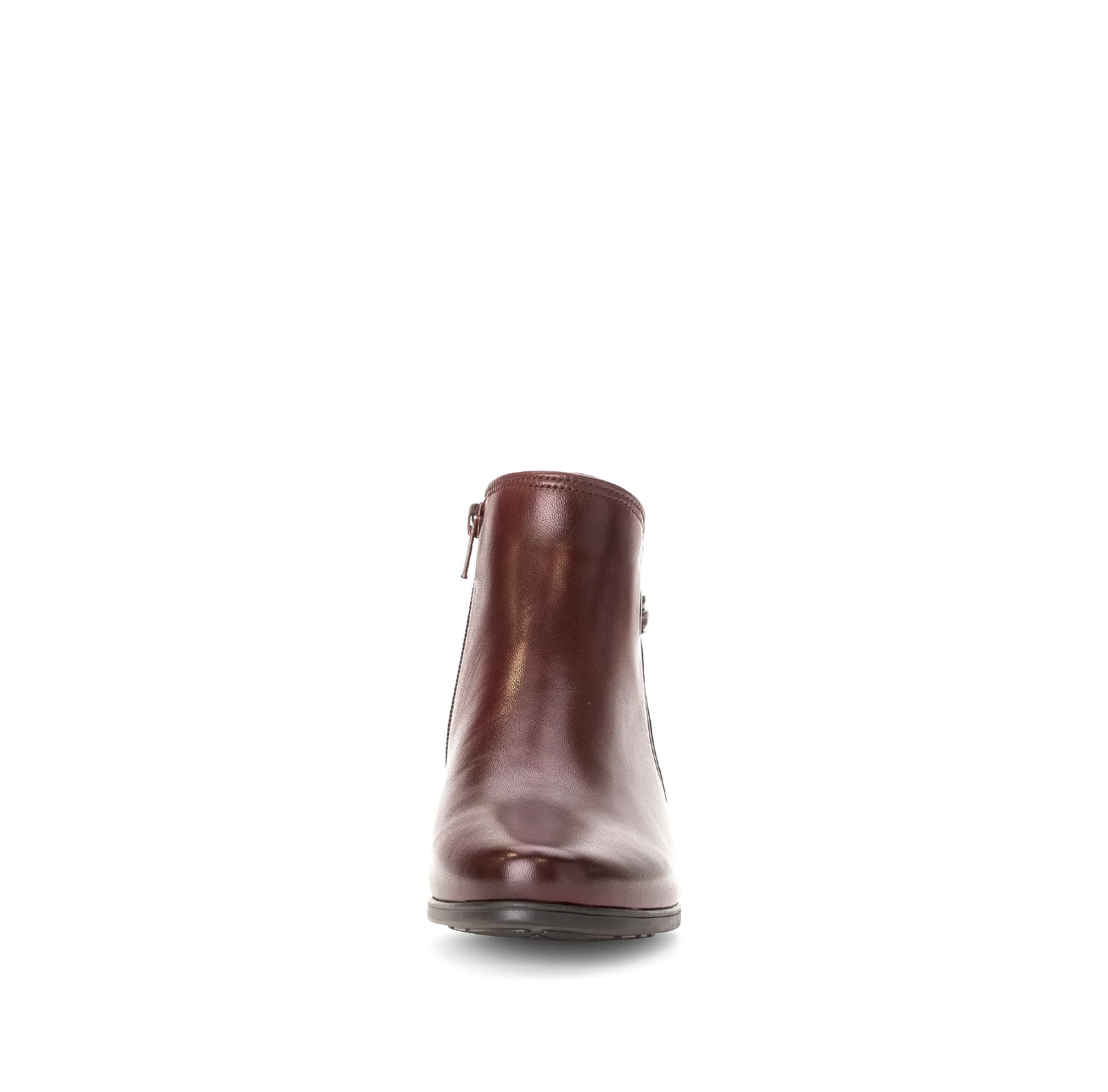 Bottines bordeaux en cuir lisse - Image 5