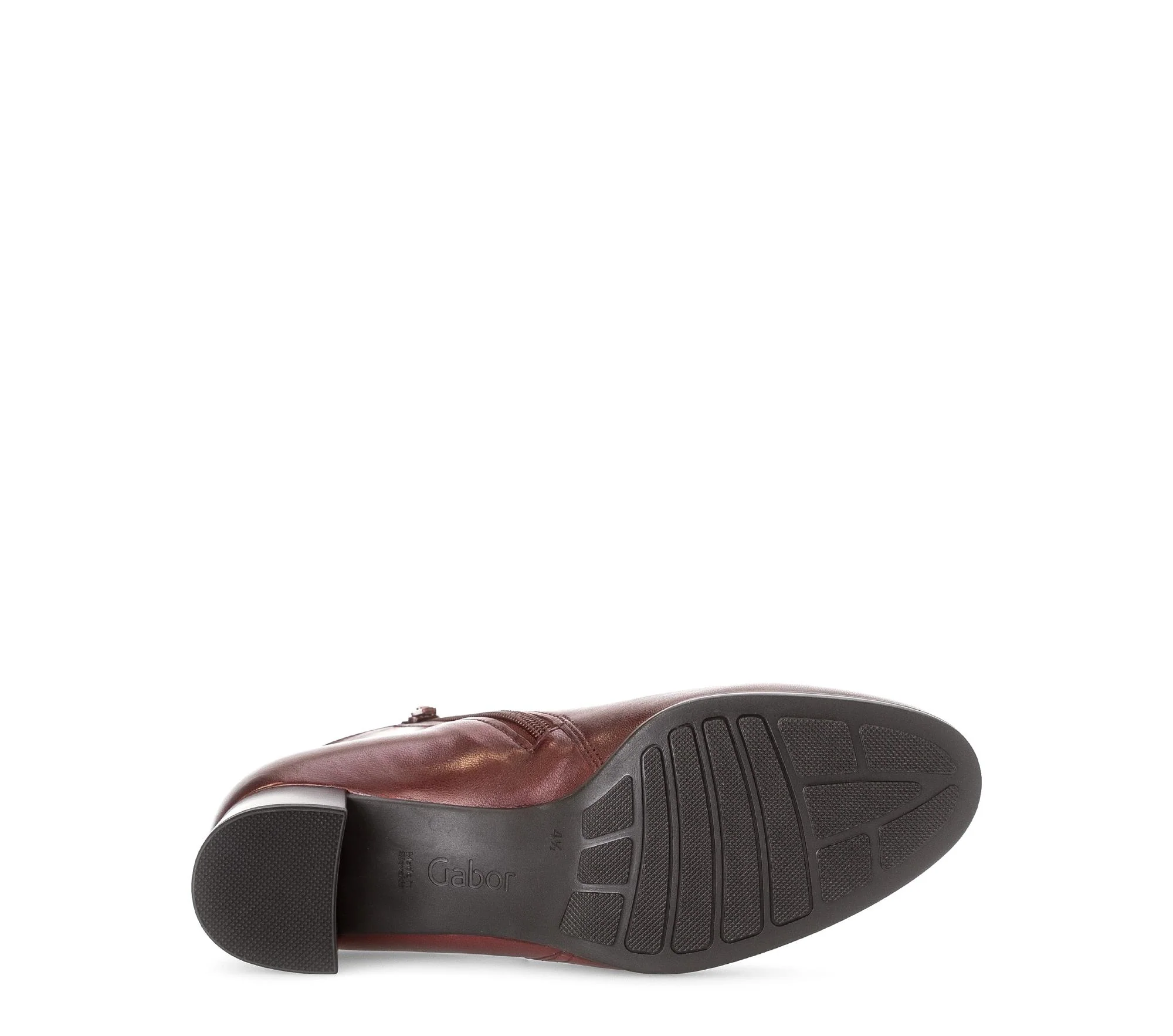 Bottines bordeaux en cuir lisse - Image 7