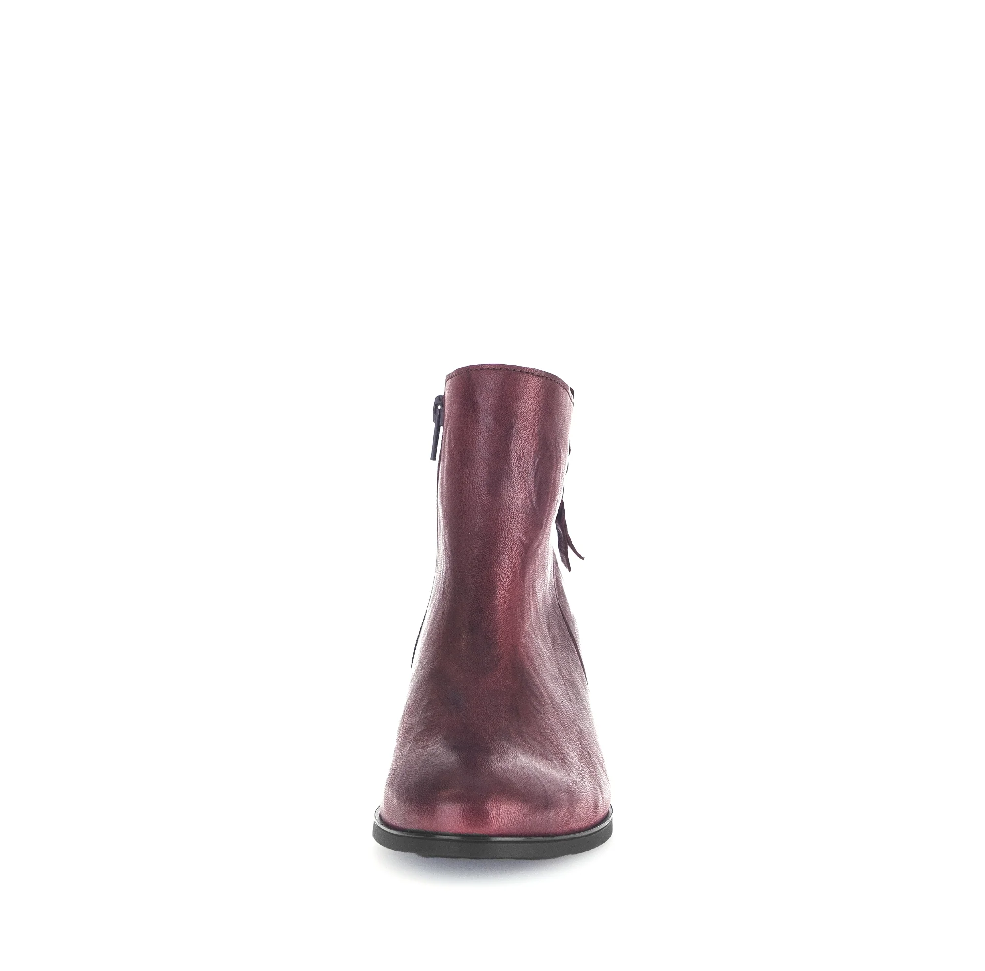 Bottines rouges en cuir lisse - Image 4