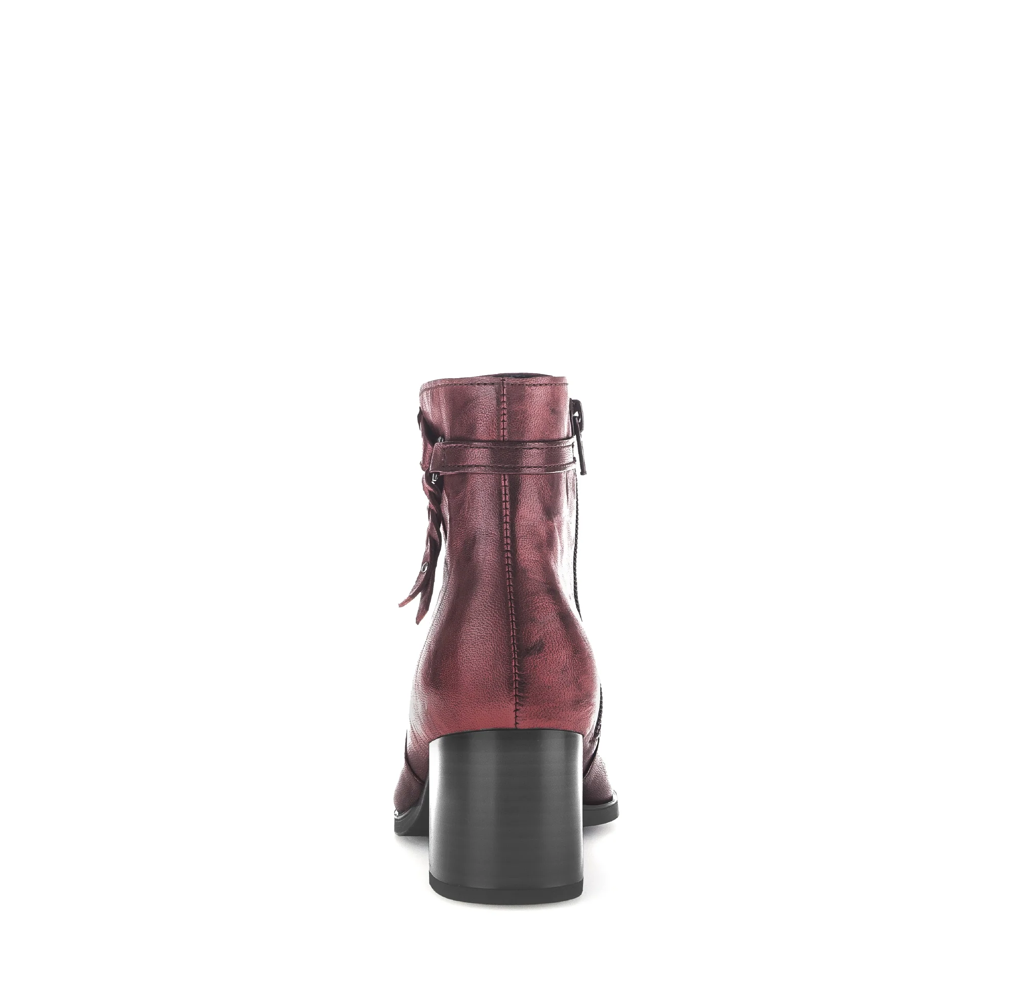 Bottines rouges en cuir lisse - Image 5