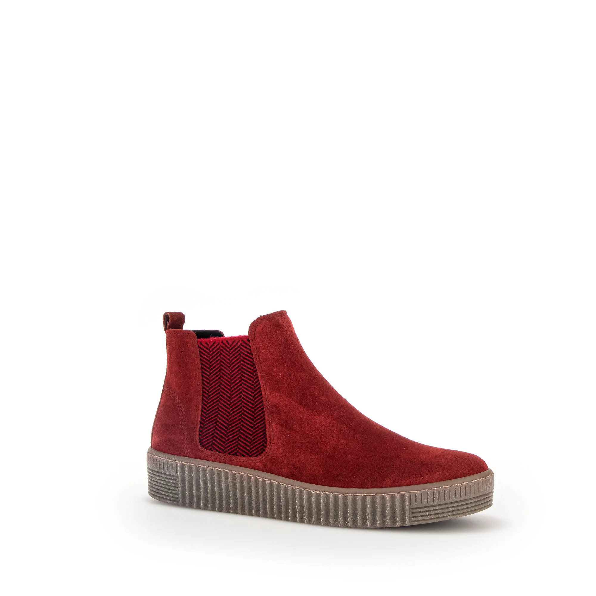 Bottines rouges en velours - Image 3